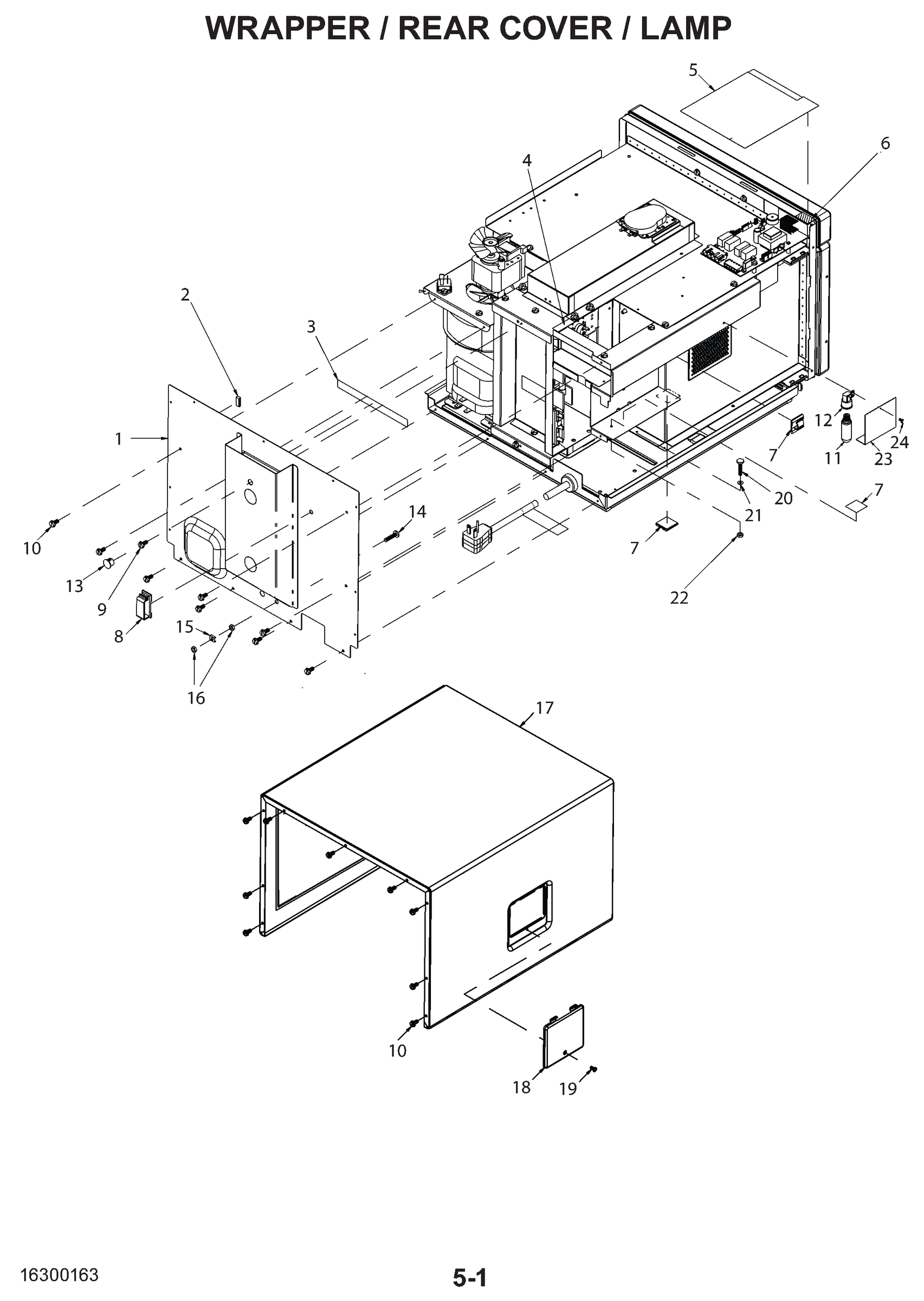 WRAPPER. REAR COVER, LAMP
