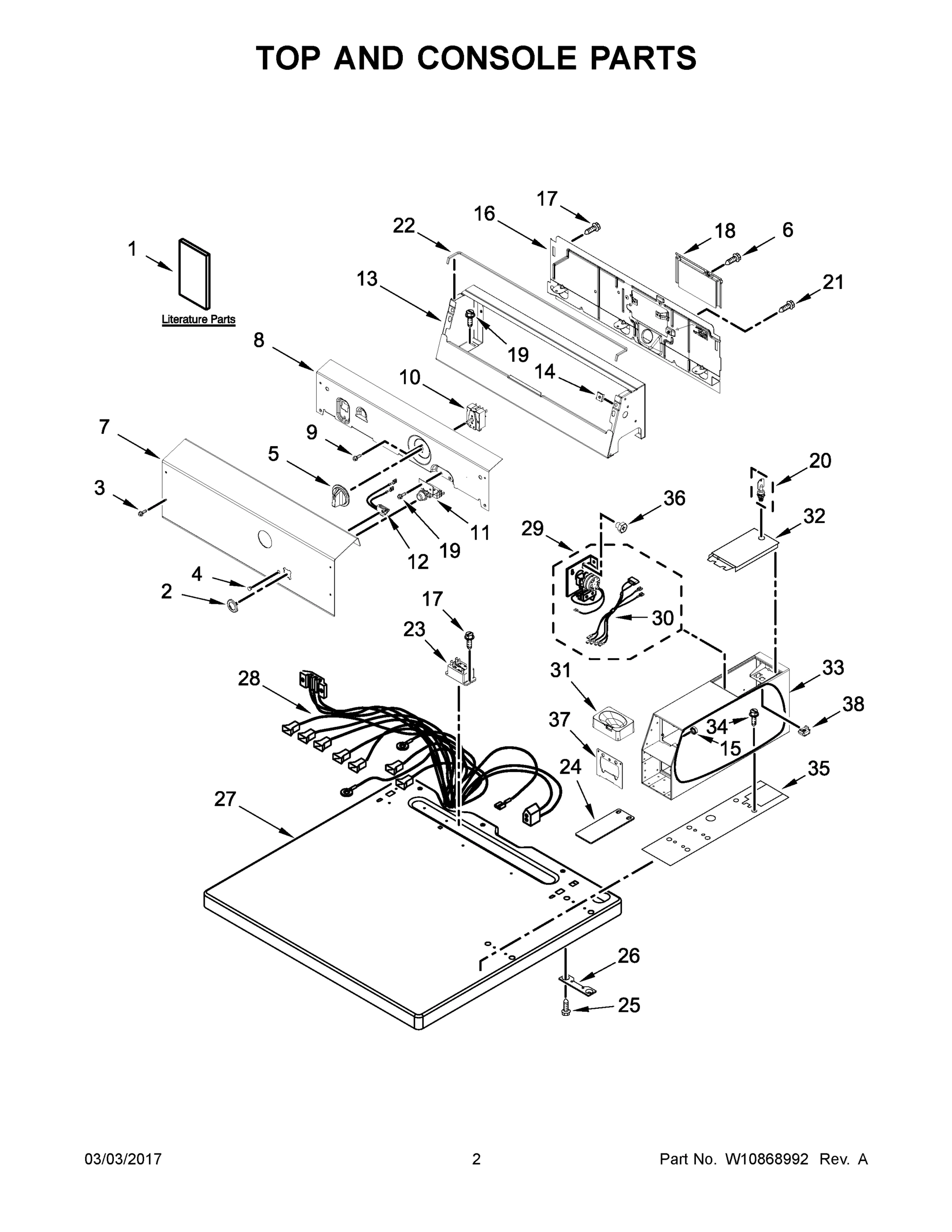02 - TOP AND CONSOLE PARTS