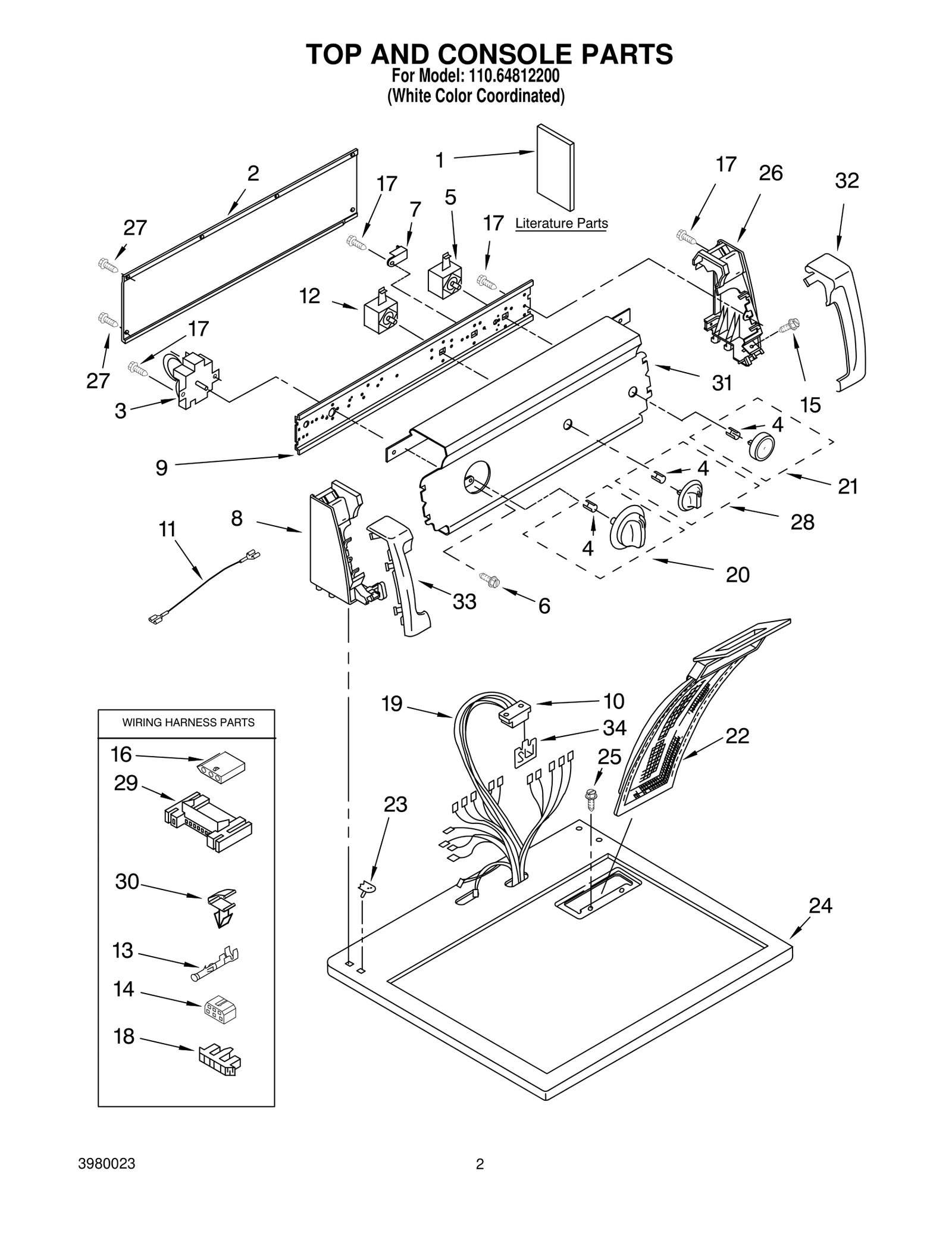 TOP AND CONSOLE PARTS