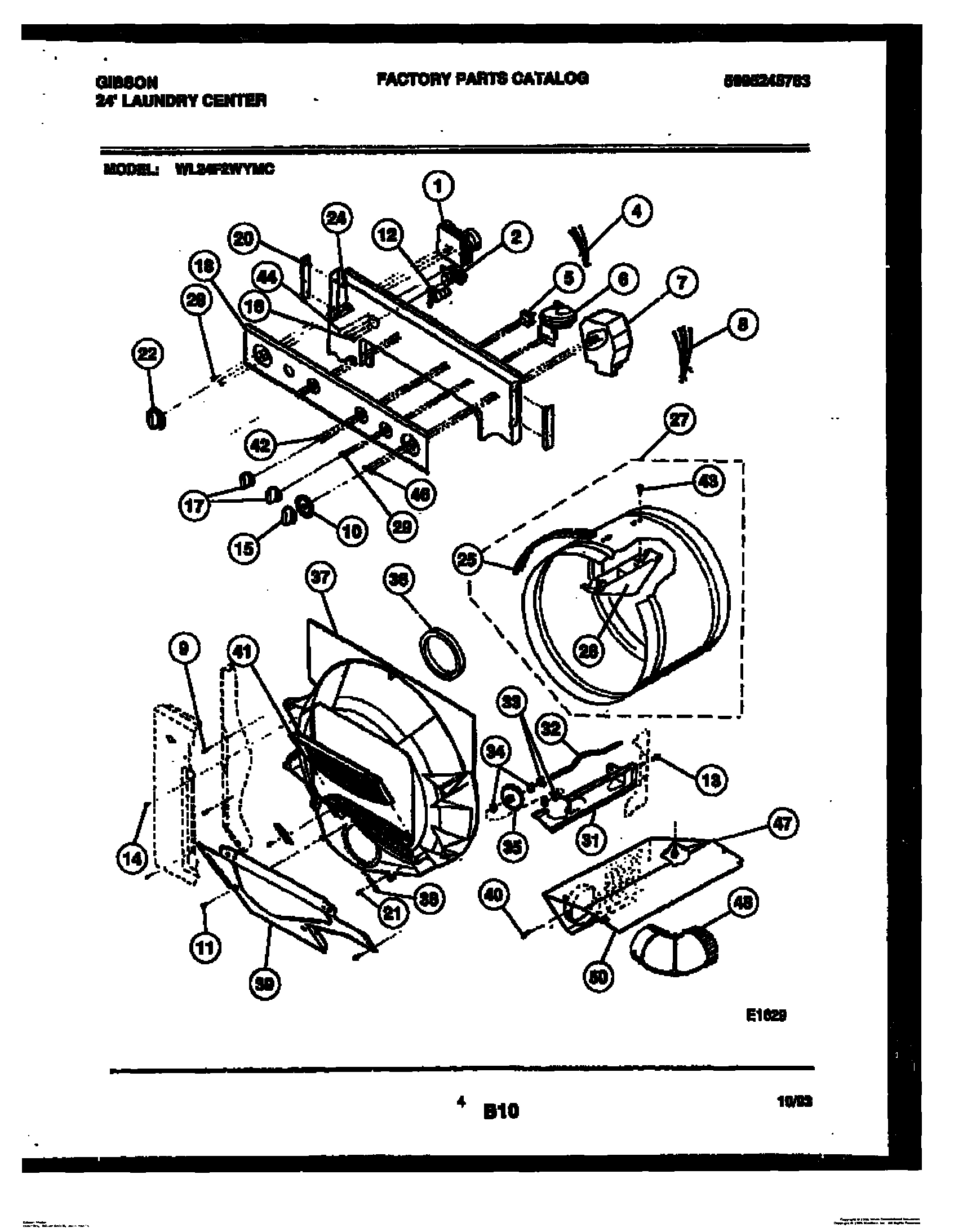 03 - CONTROL, DRUM AND BLOWER PARTS