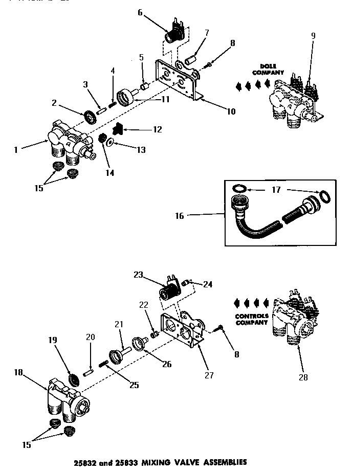 05 - 25832 AND 25833 MIXING VALVE ASSEMBLIES