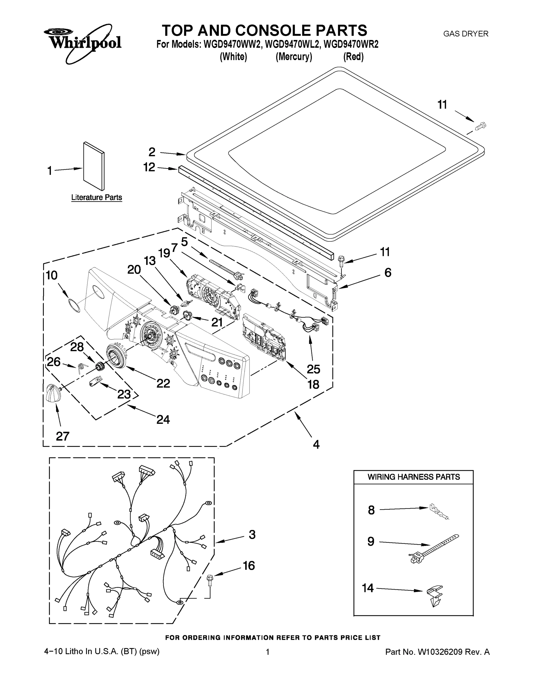 01 - TOP AND CONSOLE PARTS