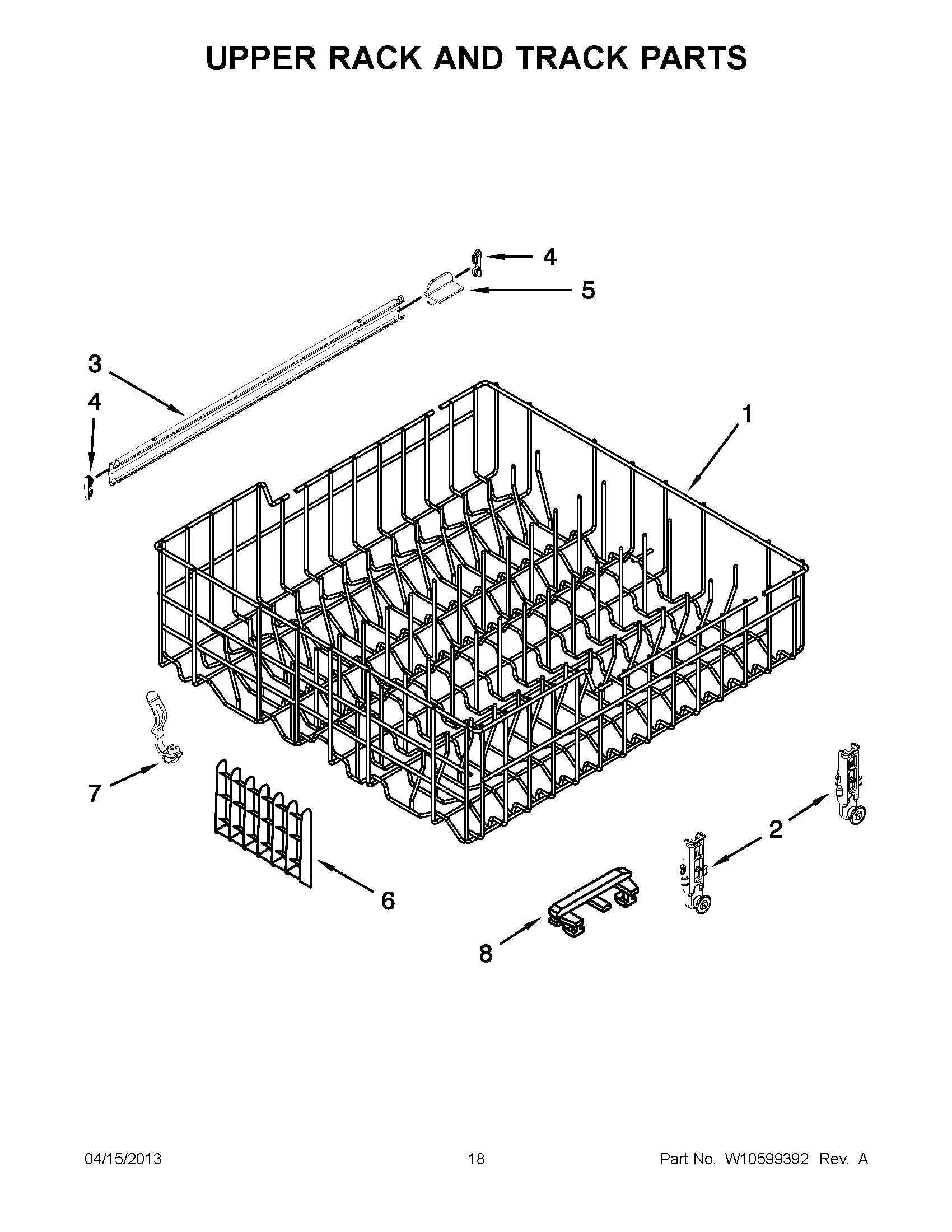 09 - UPPER RACK AND TRACK PARTS