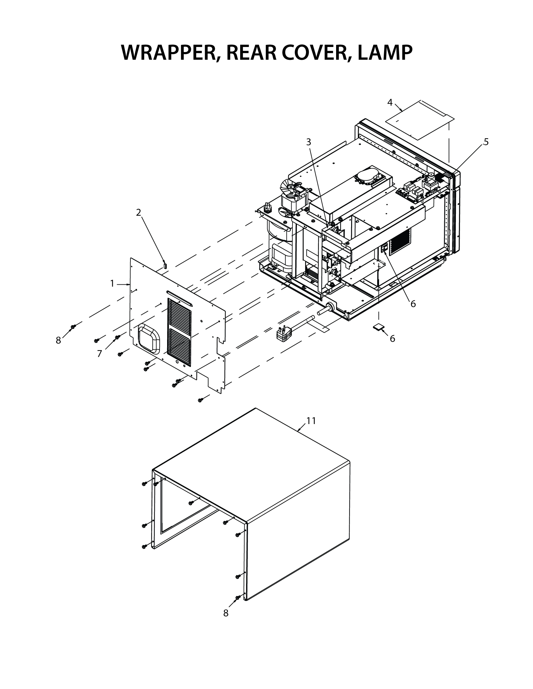 WRAPPER / REAR COVER / LAMP