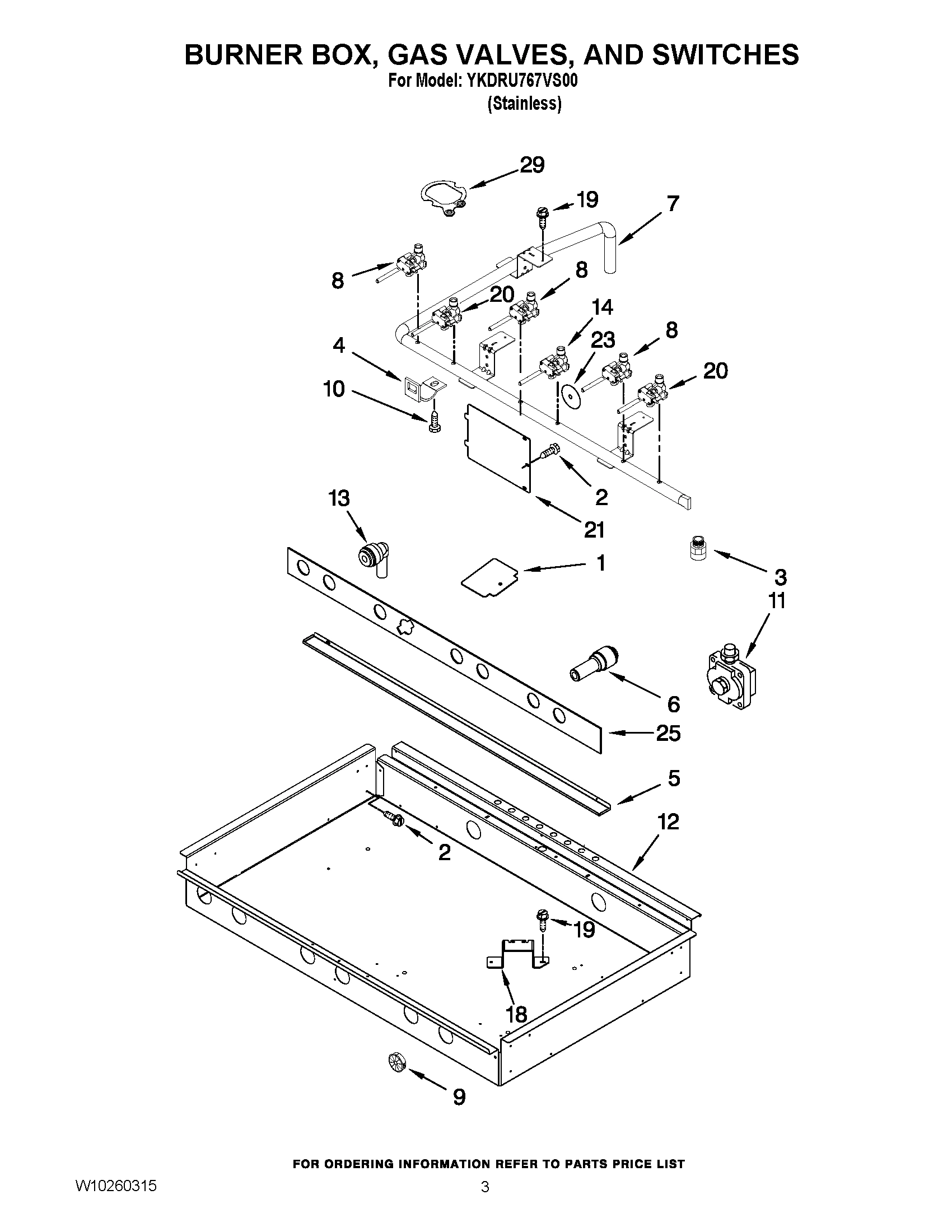 02 - BURNER BOX, GAS VALVES, AND SWITCHES