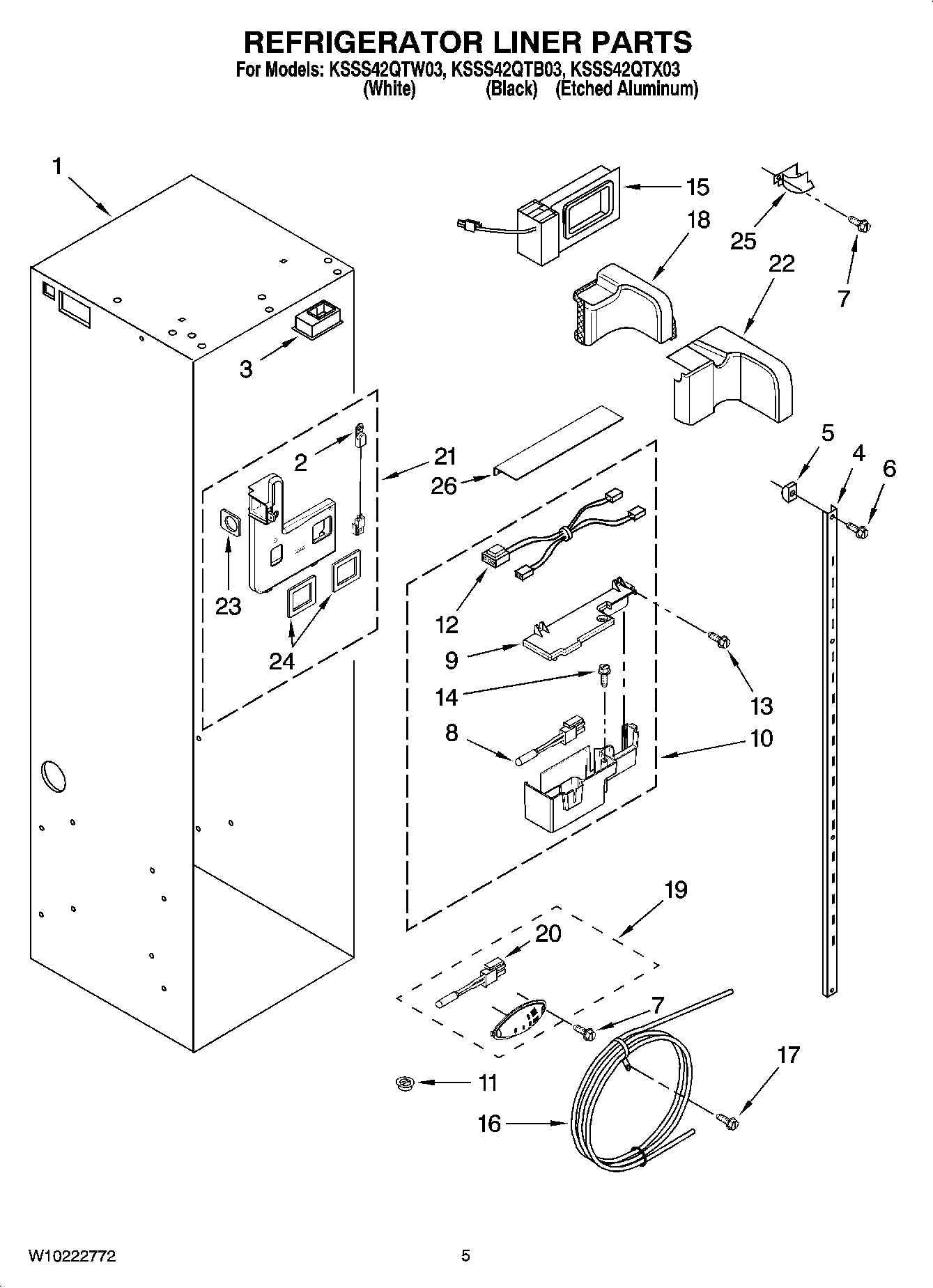 04 - REFRIGERATOR LINER PARTS