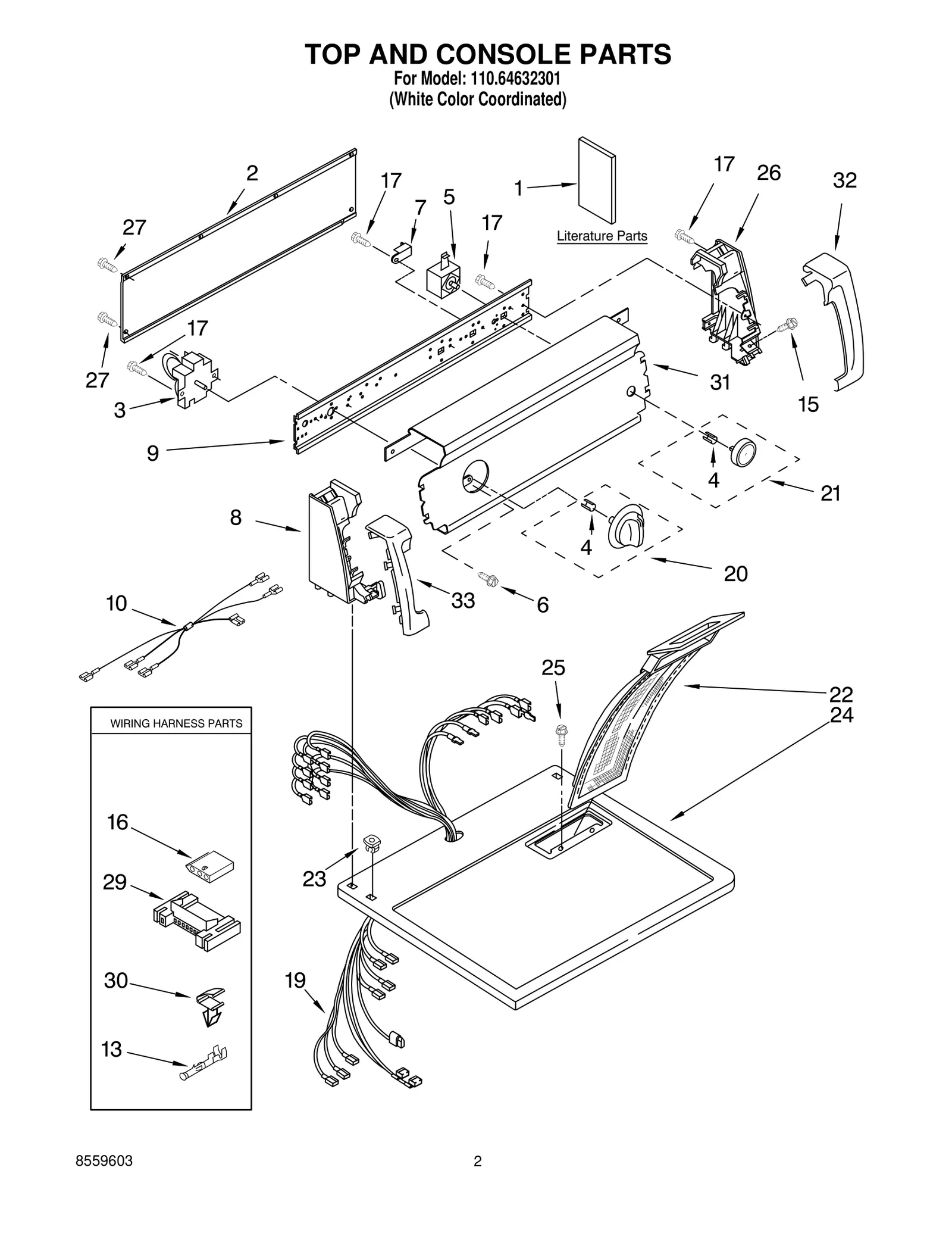 TOP AND CONSOLE PARTS