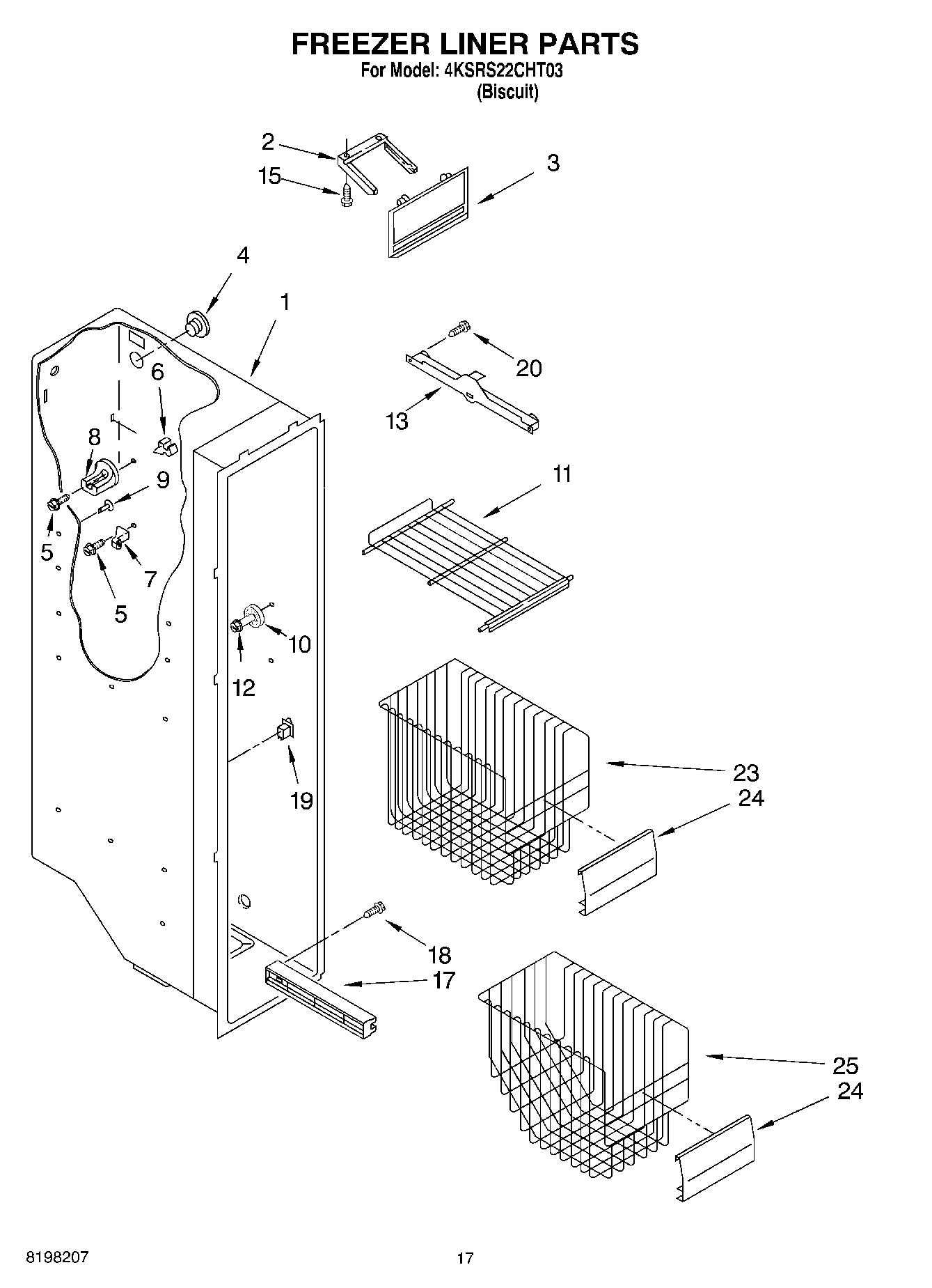 10 - FREEZER LINER PARTS