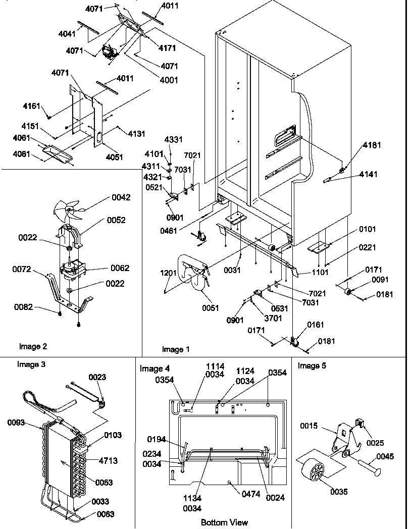 03 - DRAIN SYSTEM, ROLLERS, AND EVAP ASSY