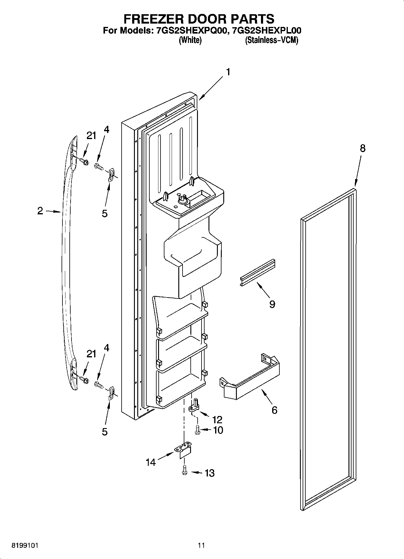 07 - FREEZER DOOR PARTS