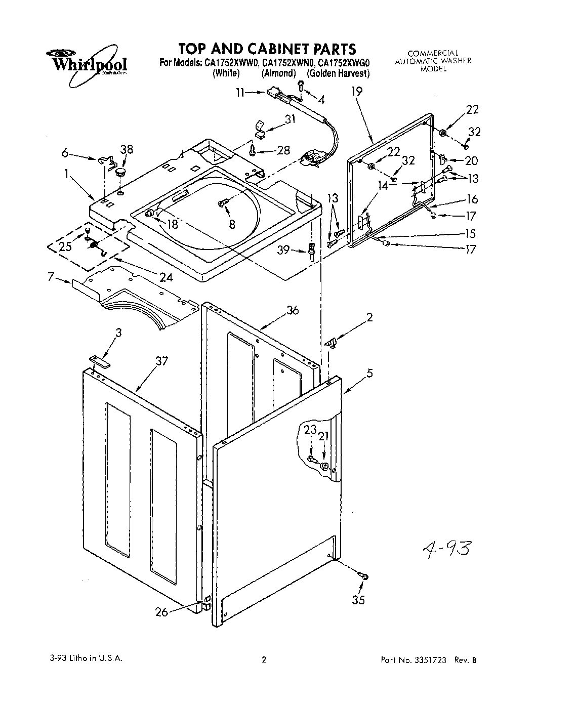 01 - TOP AND CABINET, LIT/OPTIONAL