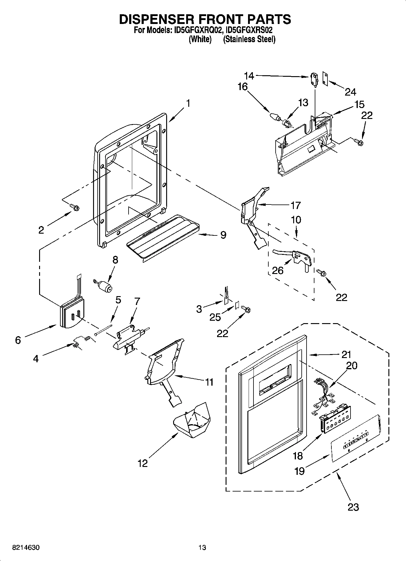 08 - DISPENSER FRONT PARTS
