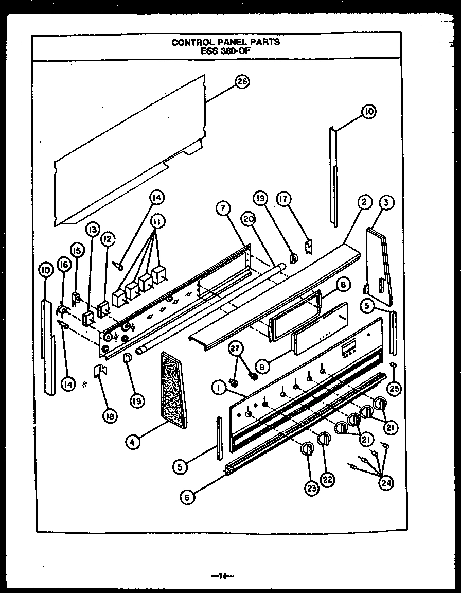 01 - CONTROL PANEL PARTS