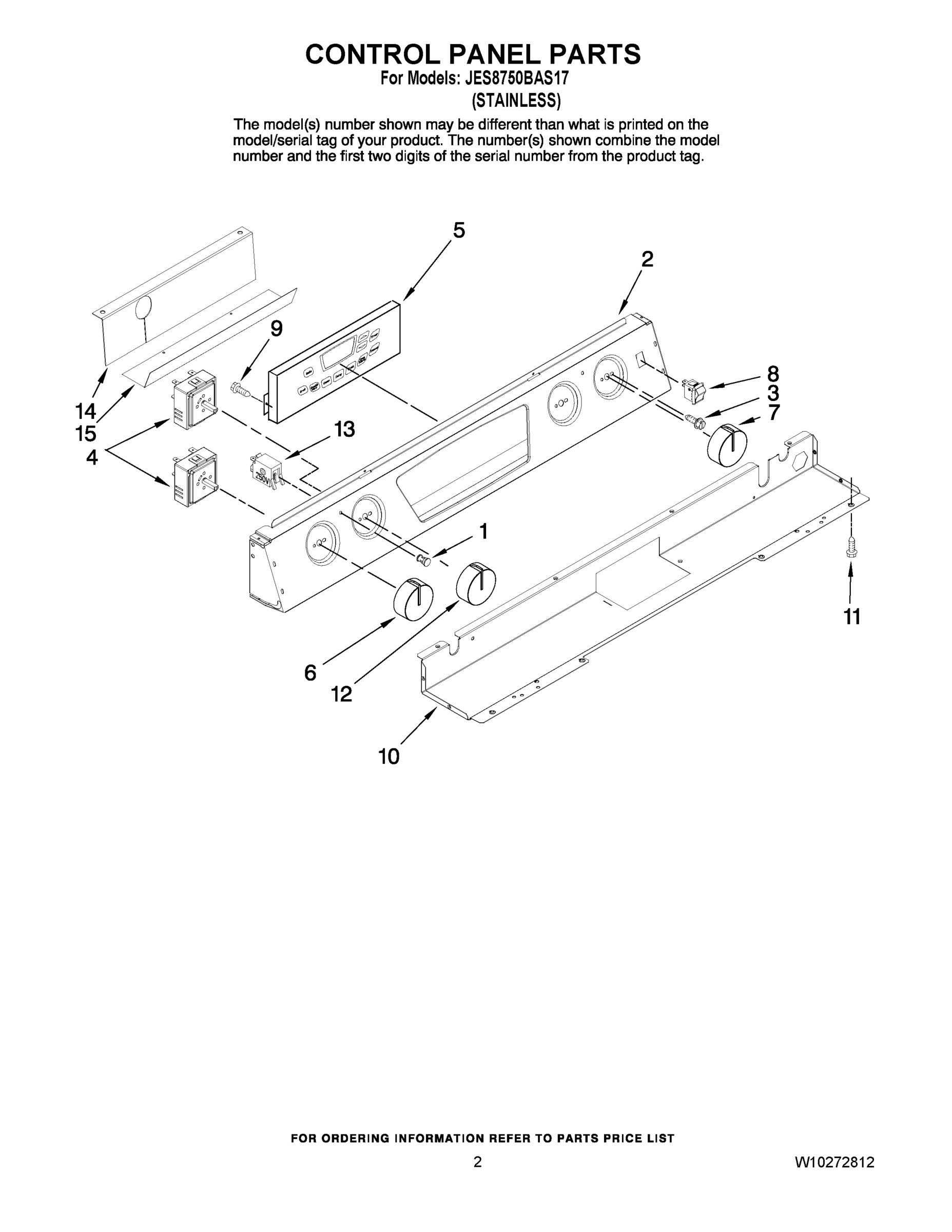 02 - CONTROL PANEL PARTS
