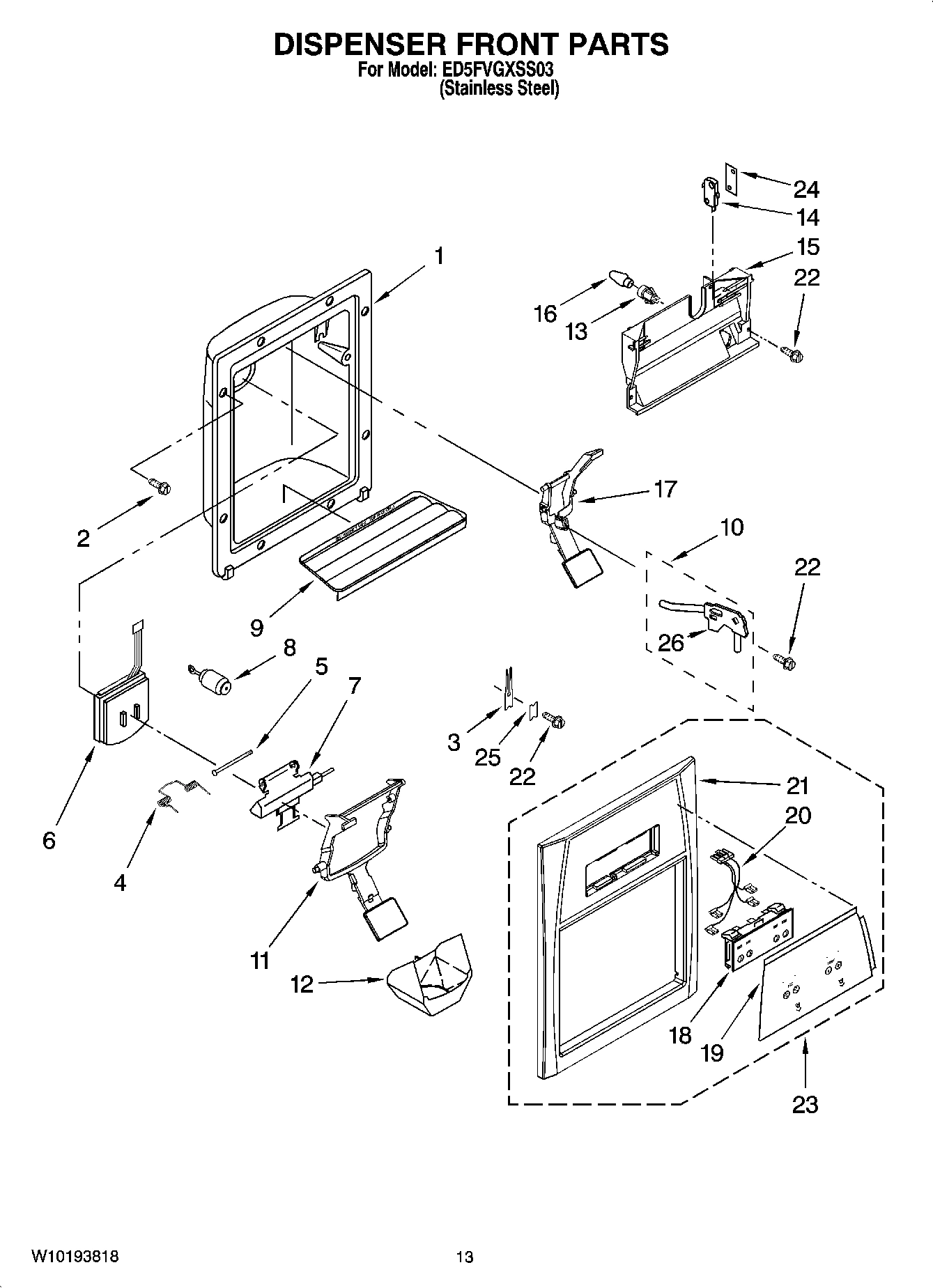 08 - DISPENSER FRONT PARTS