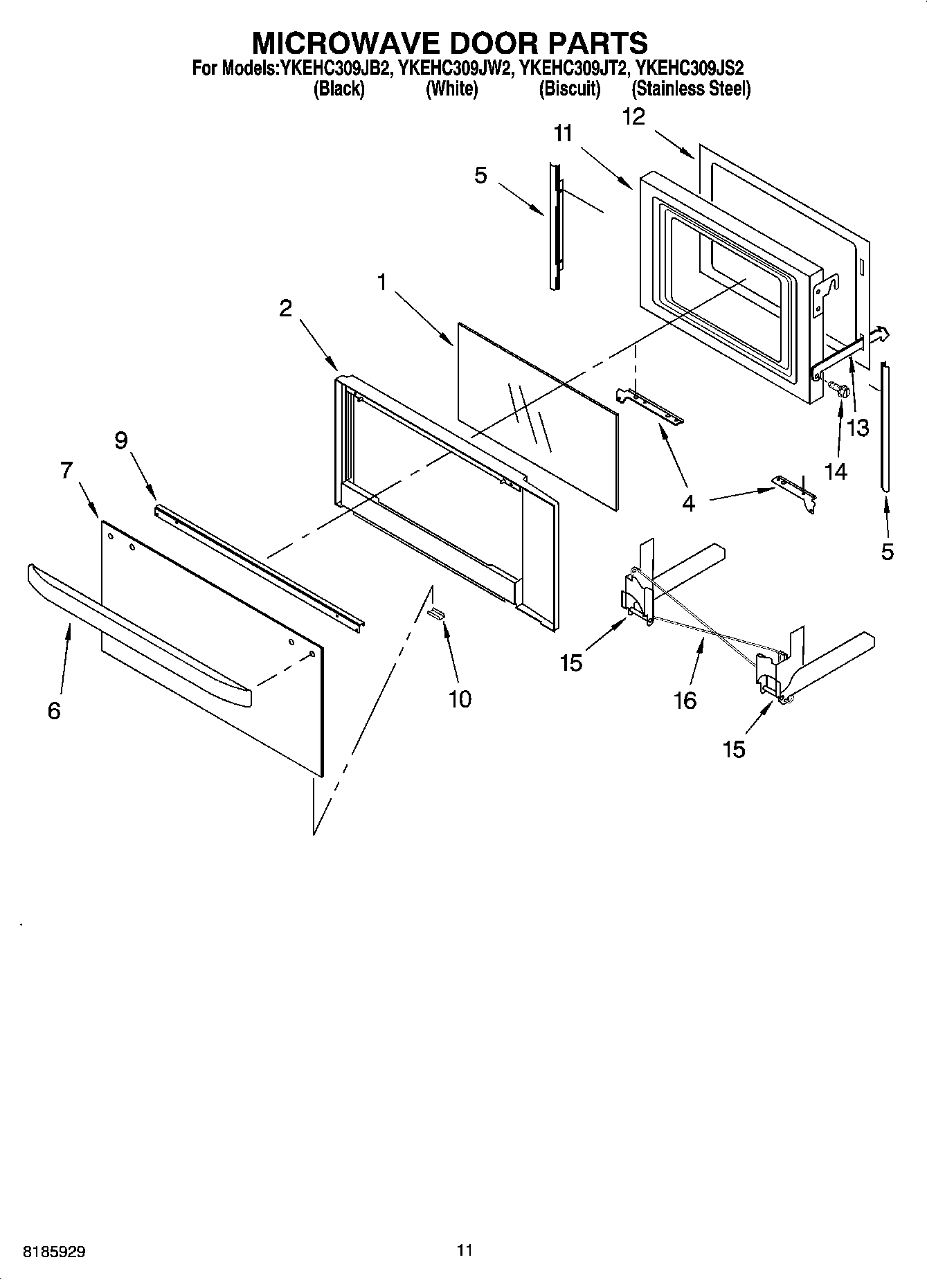 09 - MICROWAVE DOOR PARTS, OPTIONAL PARTS