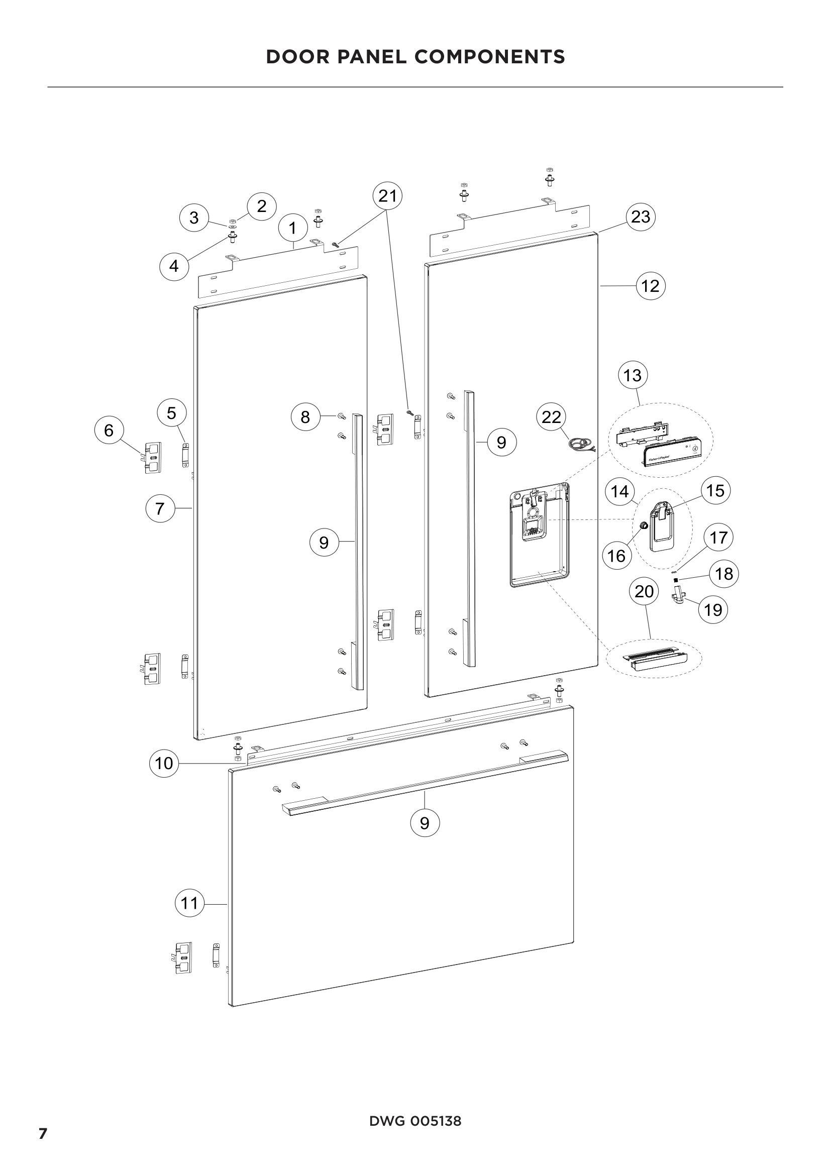 DOOR PANEL COMPONENTS