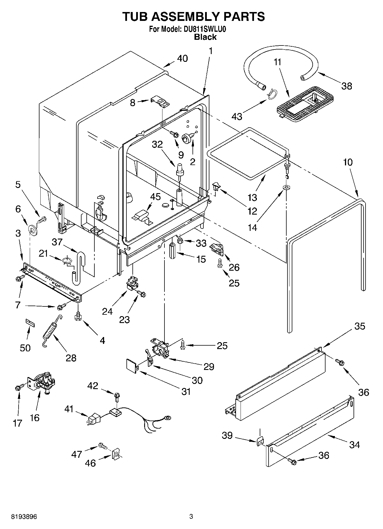 03 - TUB ASSEMBLY PARTS