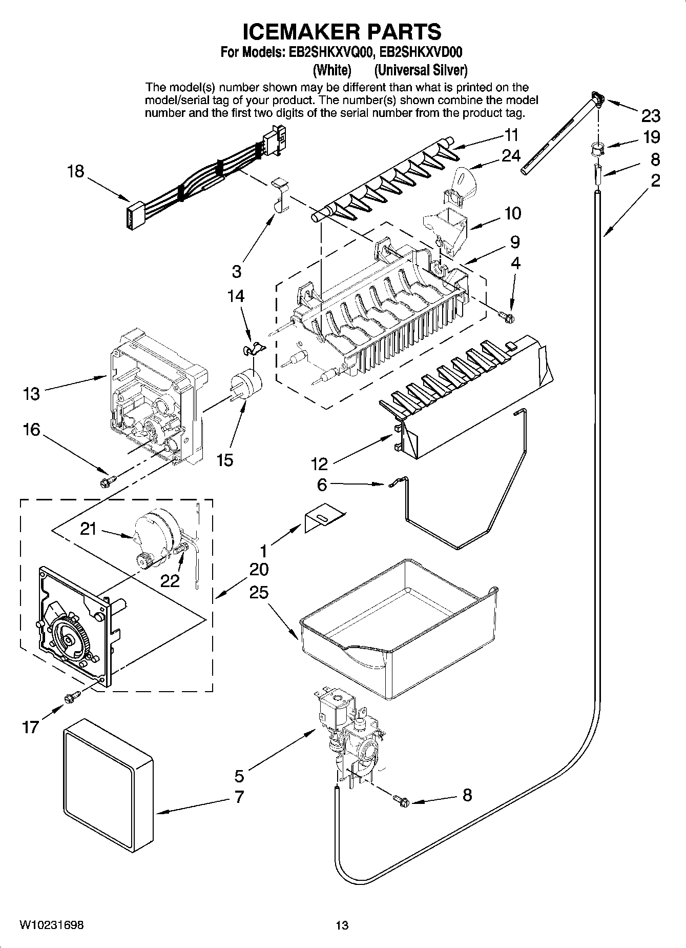 08 - ICEMAKER PARTS, OPTIONAL PARTS