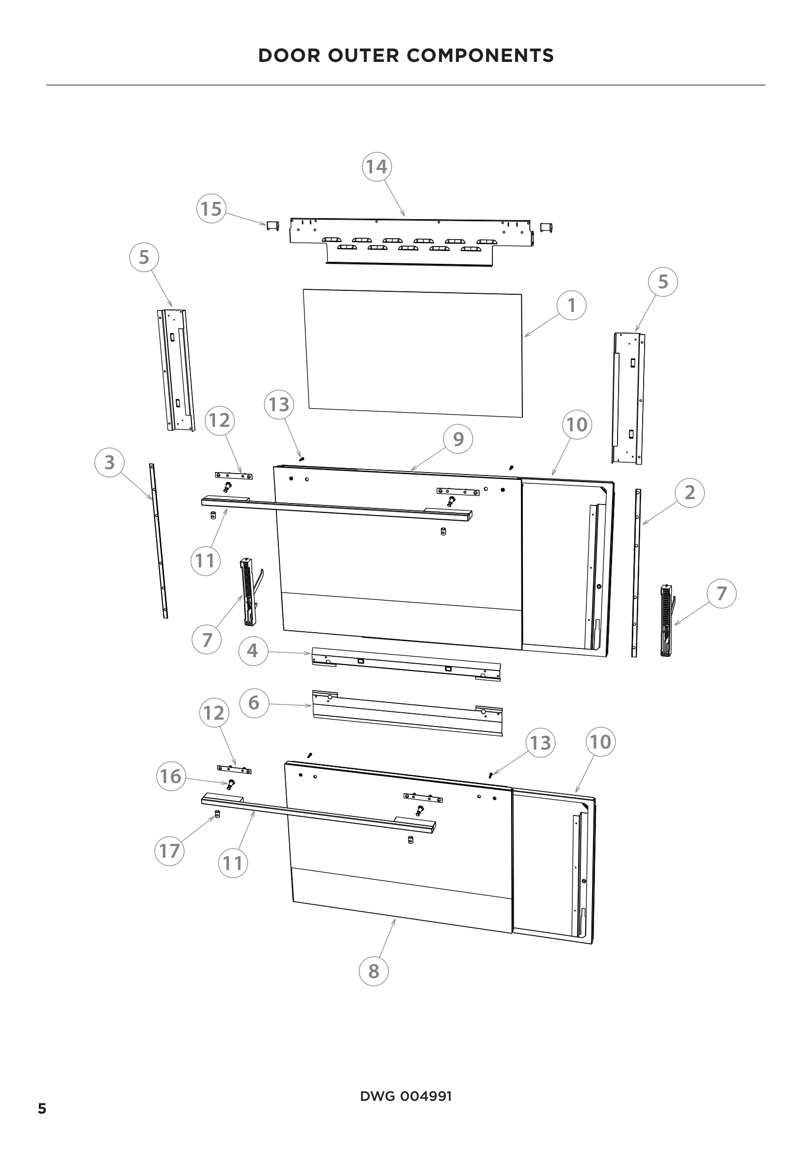 DOOR OUTER COMPONENTS
