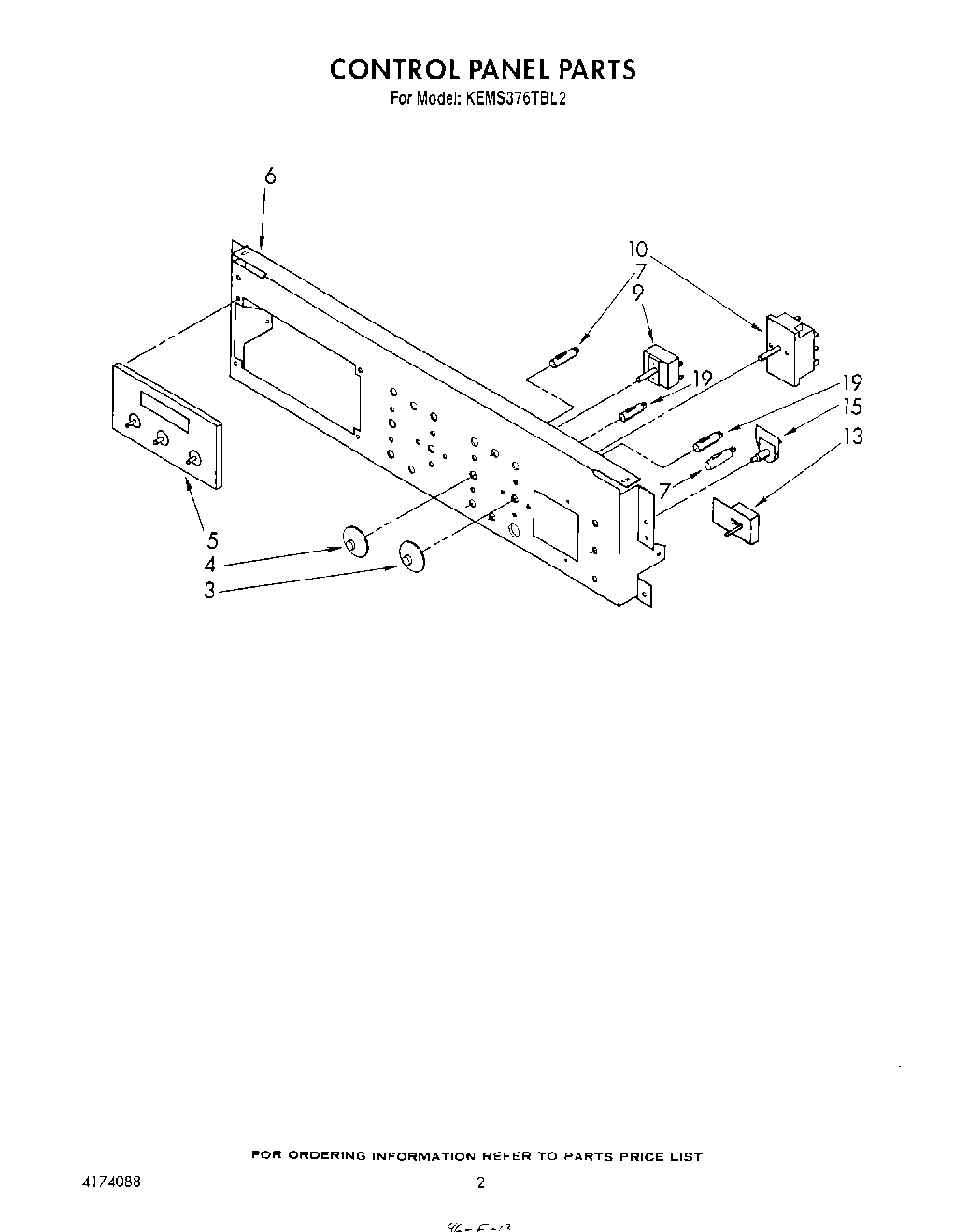 02 - CONTROL PANEL , LIT/OPTIONAL