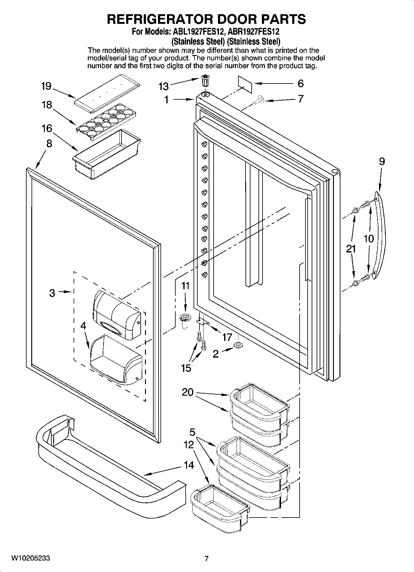 04 - REFRIGERATOR DOOR PARTS