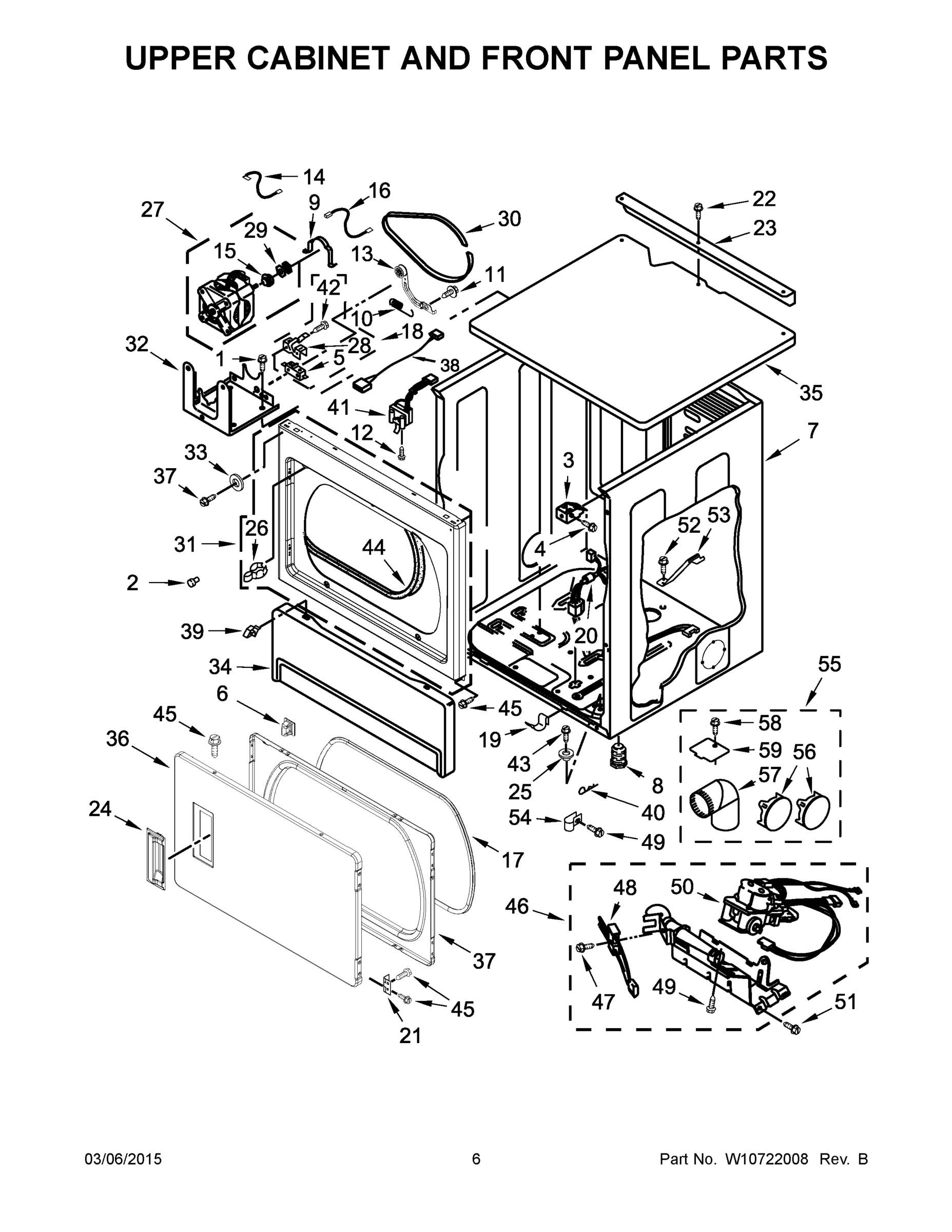 04 - UPPER CABINET AND FRONT PANEL PARTS