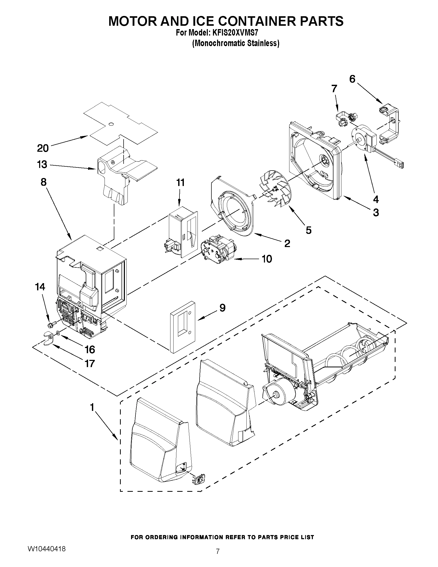 04 - MOTOR AND ICE CONTAINER PARTS