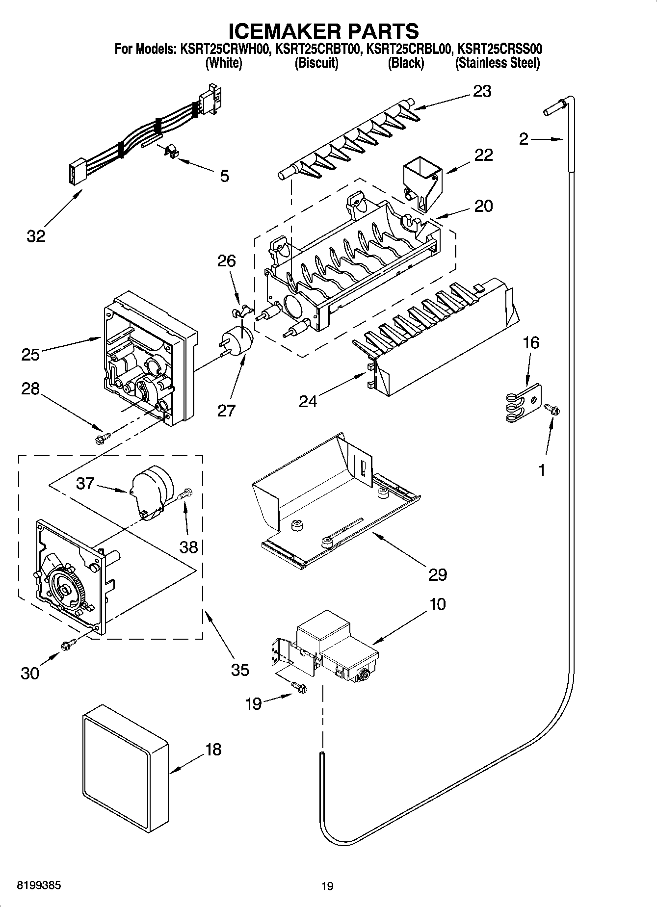 12 - ICEMAKER PARTS, OPTIONAL PARTS