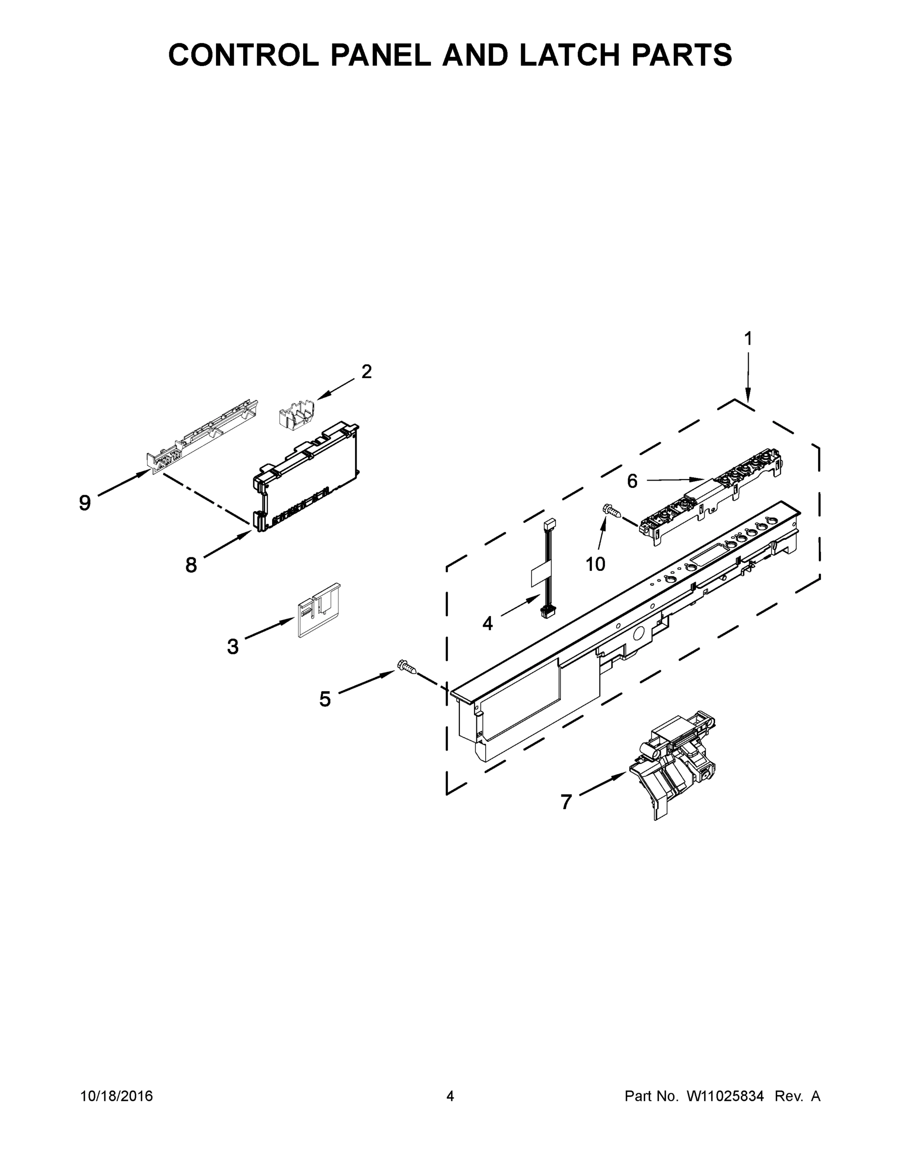 03 - CONTROL PANEL AND LATCH PARTS