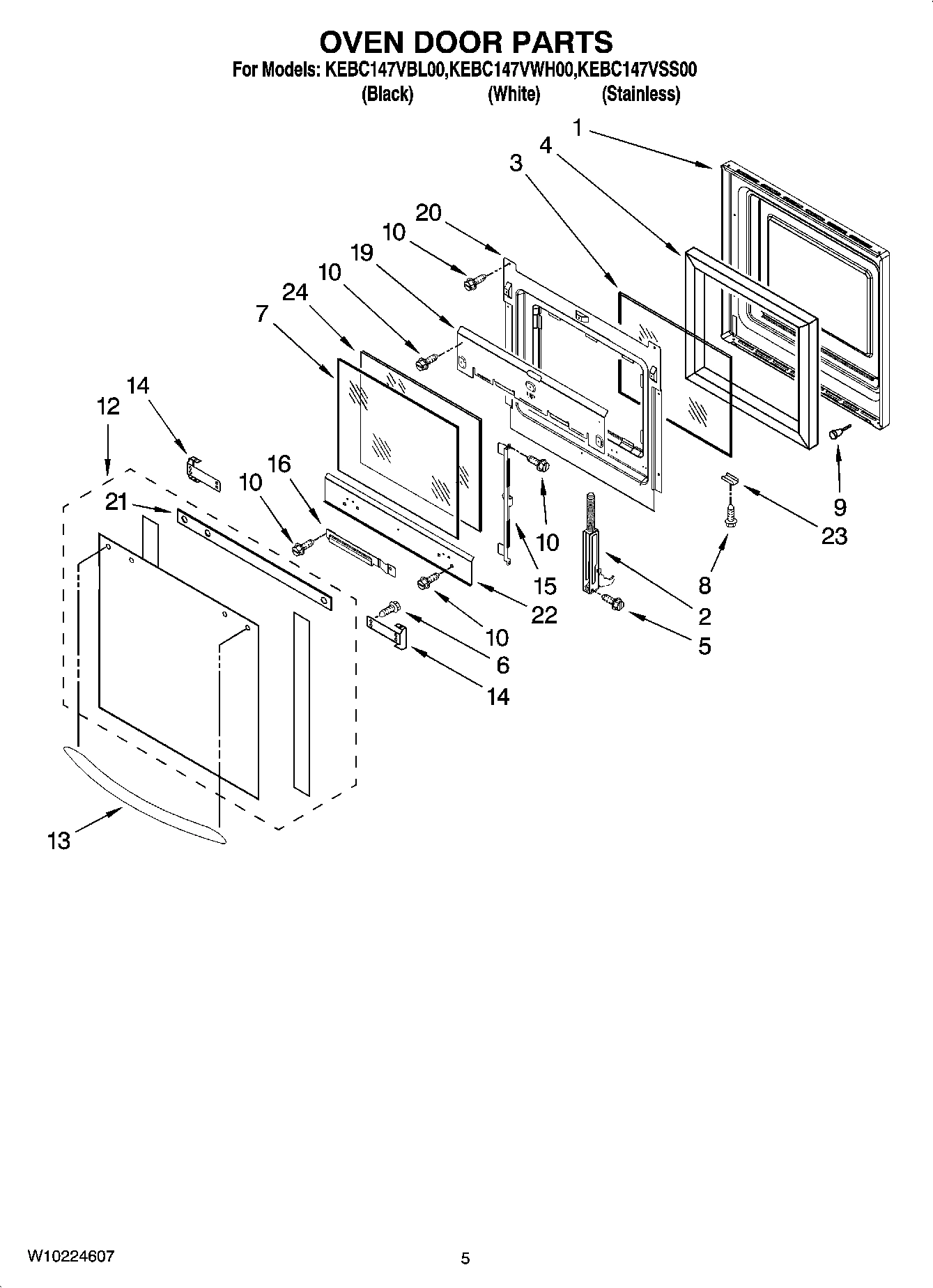 04 - OVEN DOOR PARTS