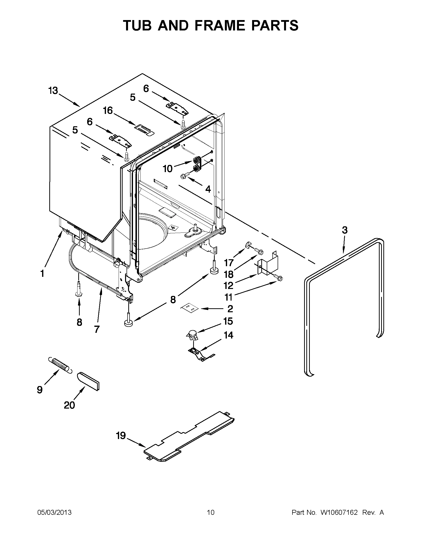 05 - TUB AND FRAME PARTS