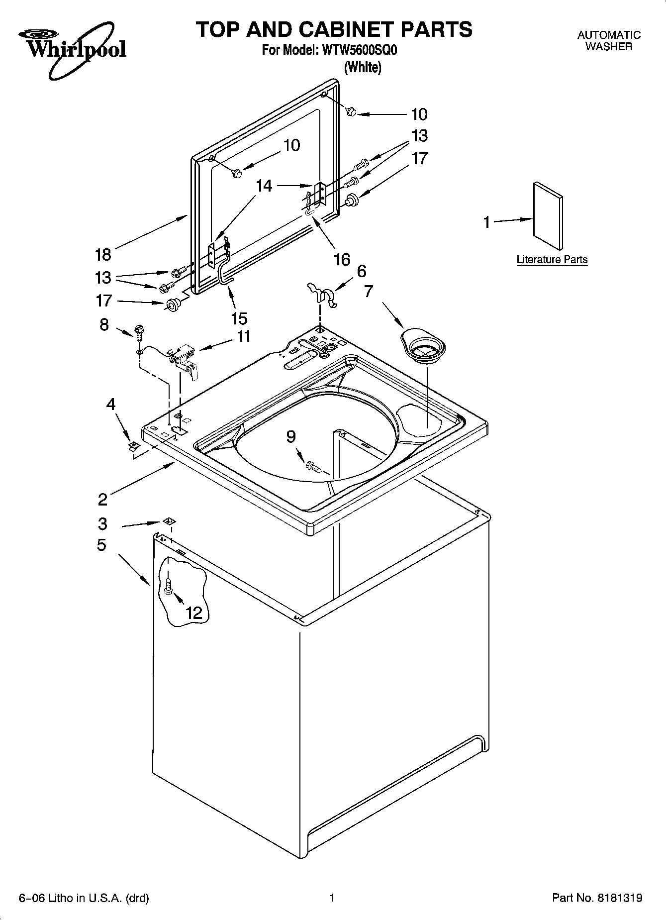 01 - TOP AND CABINET PARTS