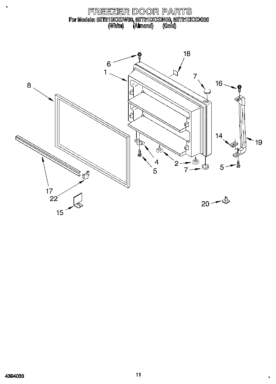 06 - FREEZER DOOR, LIT/OPTIONAL