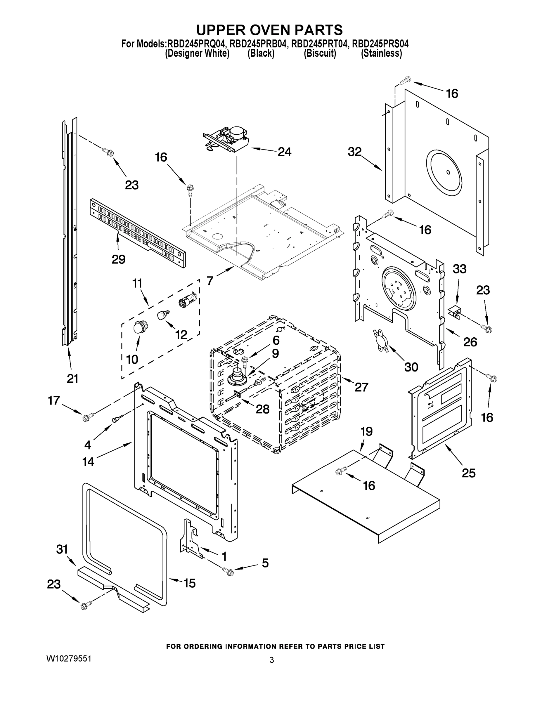 02 - UPPER OVEN PARTS