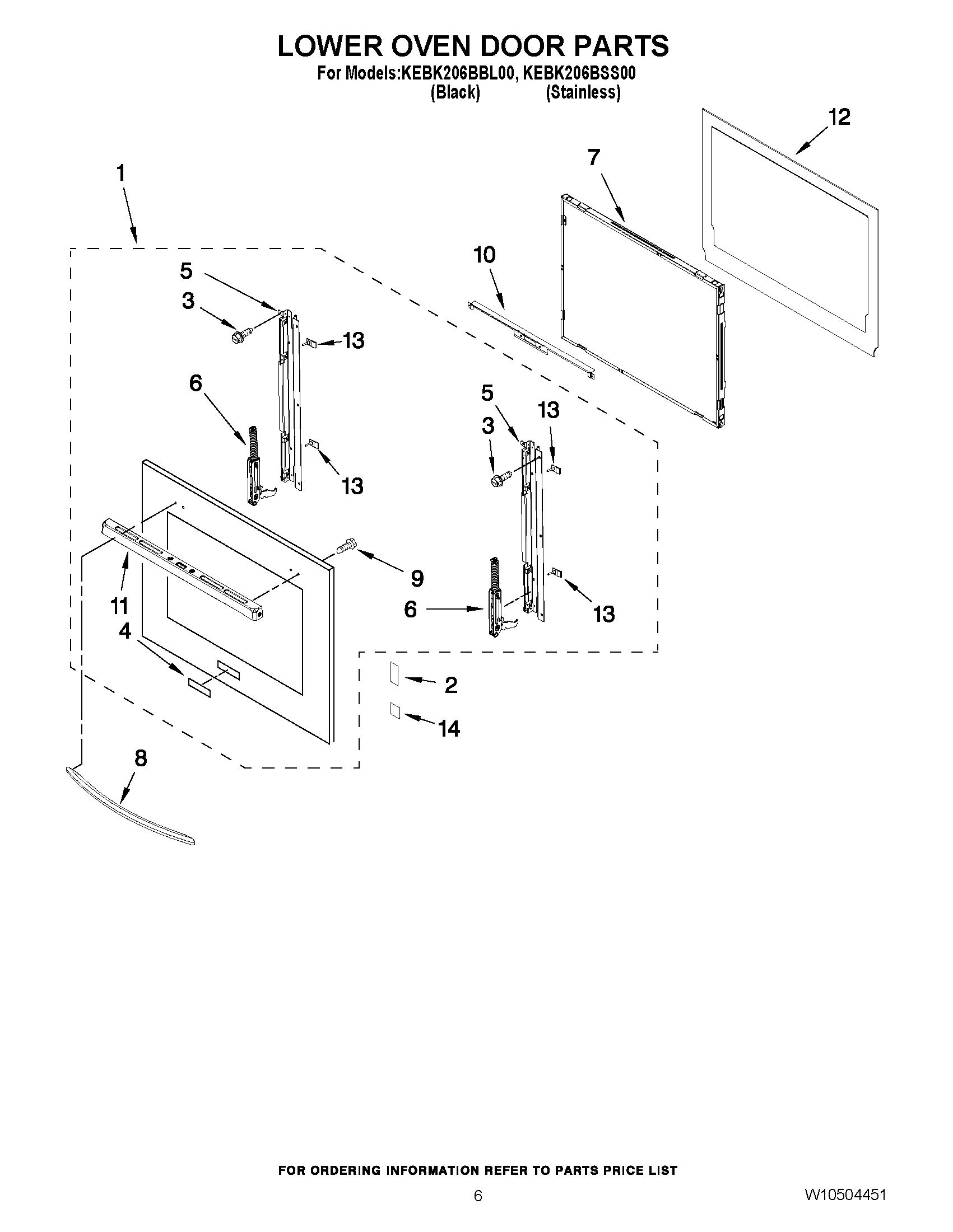 04 - LOWER OVEN DOOR PARTS