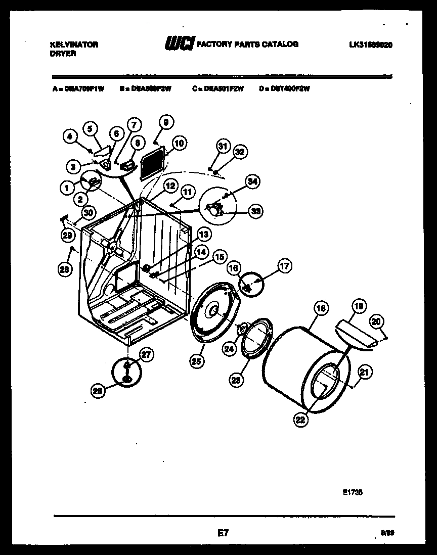 02 - CABINET AND COMPONENT PARTS