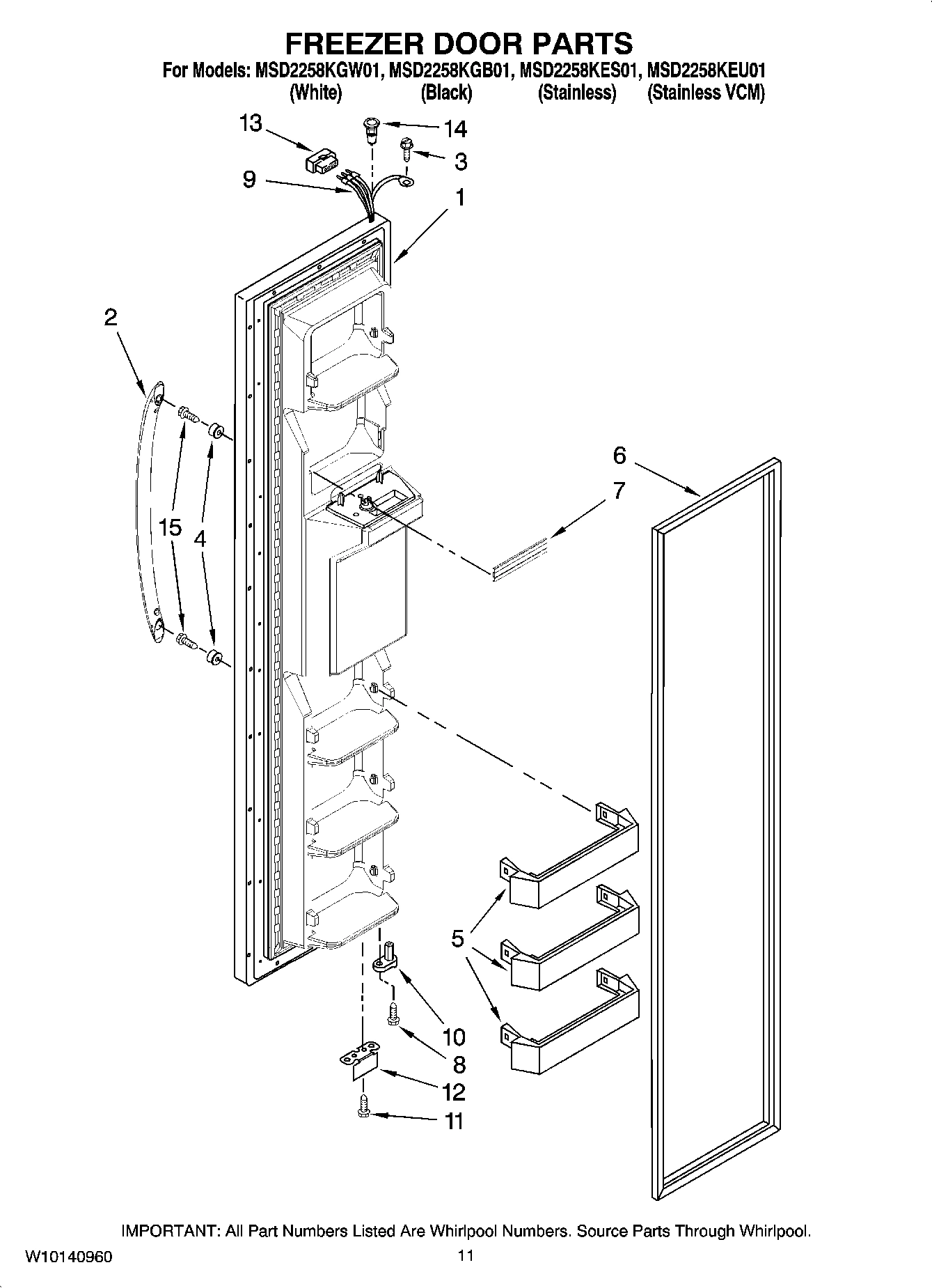 07 - FREEZER DOOR PARTS