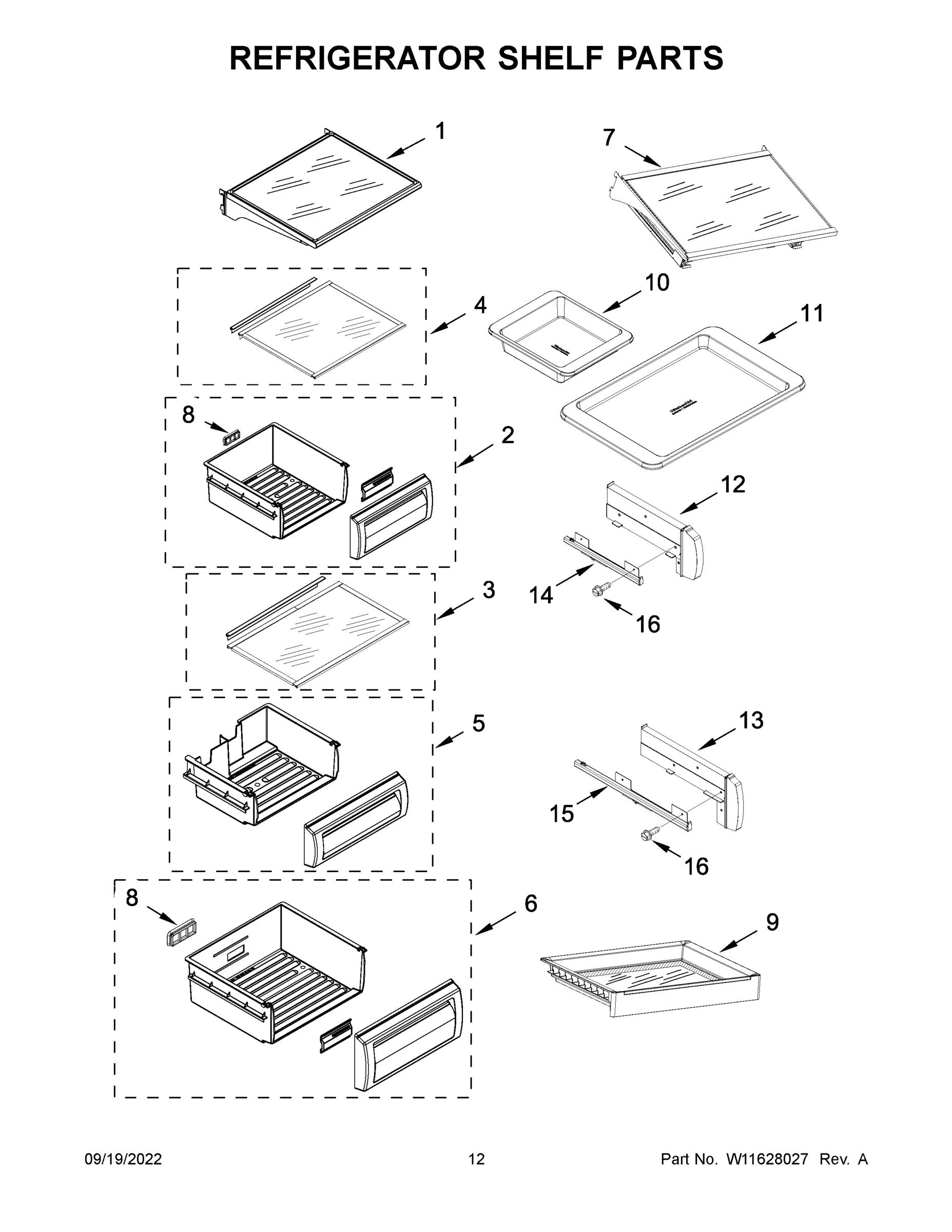 07 - REFRIGERATOR SHELF PARTS
