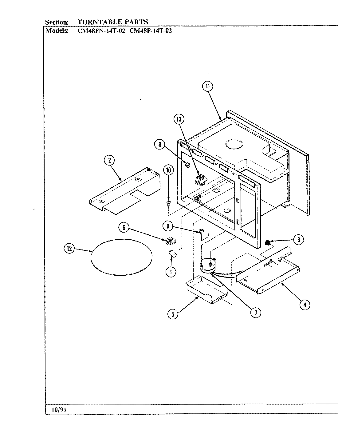 10 - TURNTABLE (CM48F-14T-02)