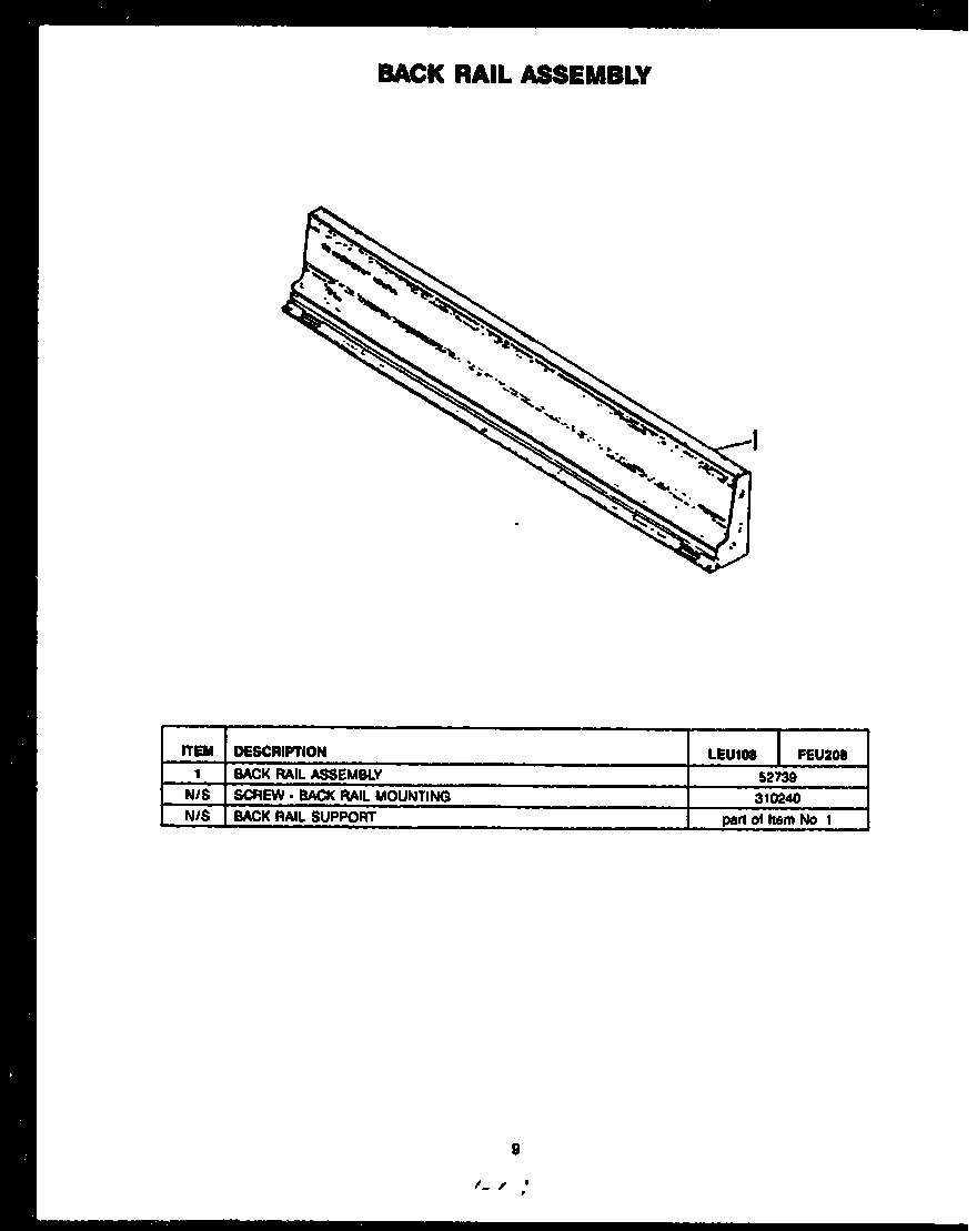 02 - BACK RAIL ASSY