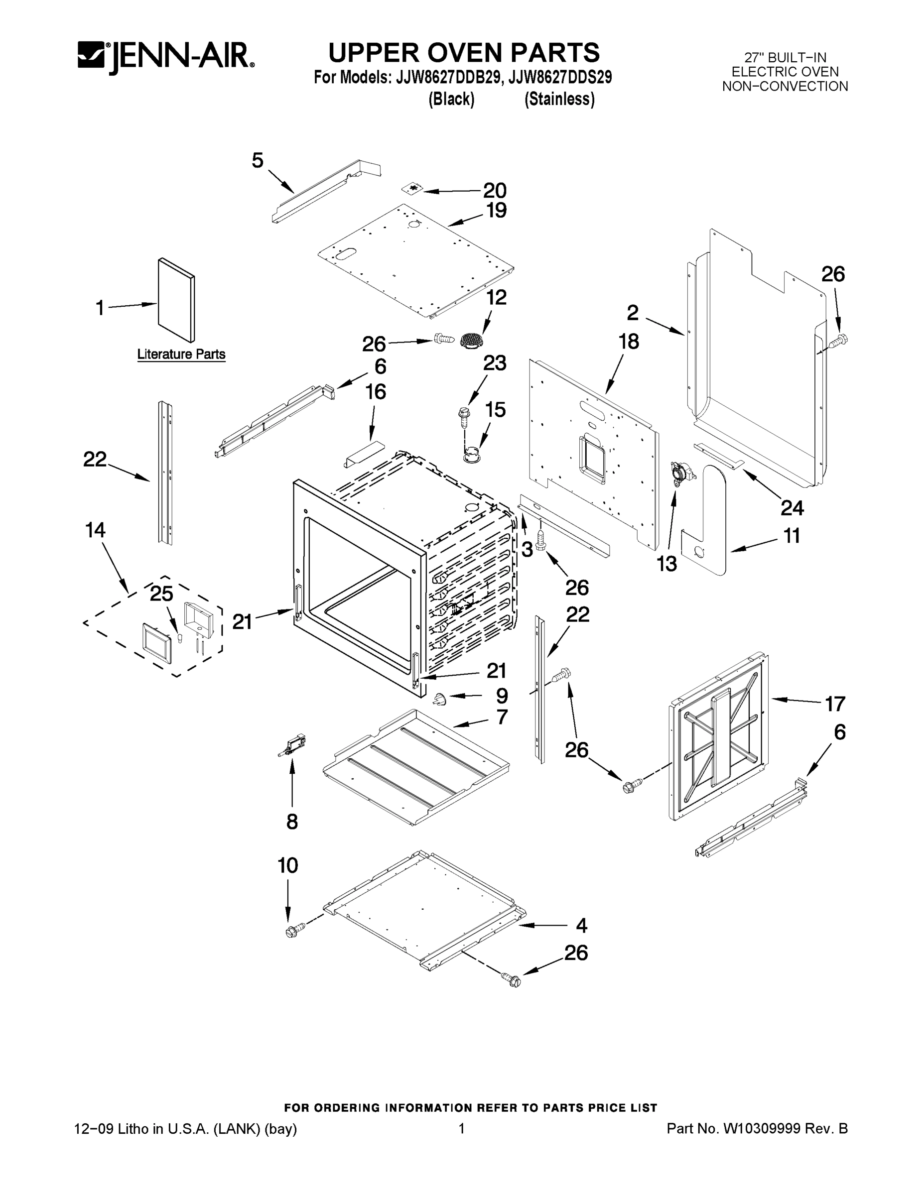 01 - UPPER OVEN PARTS