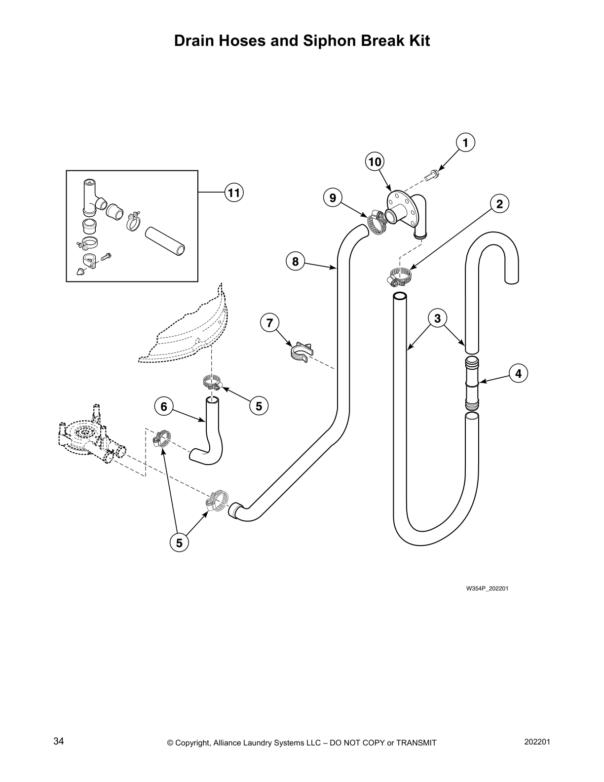 Drain Hoses and Siphon Break Kit