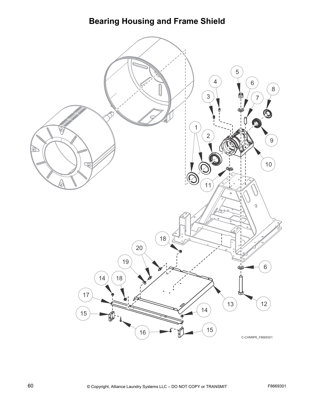 Bearing Housing and Frame Shield