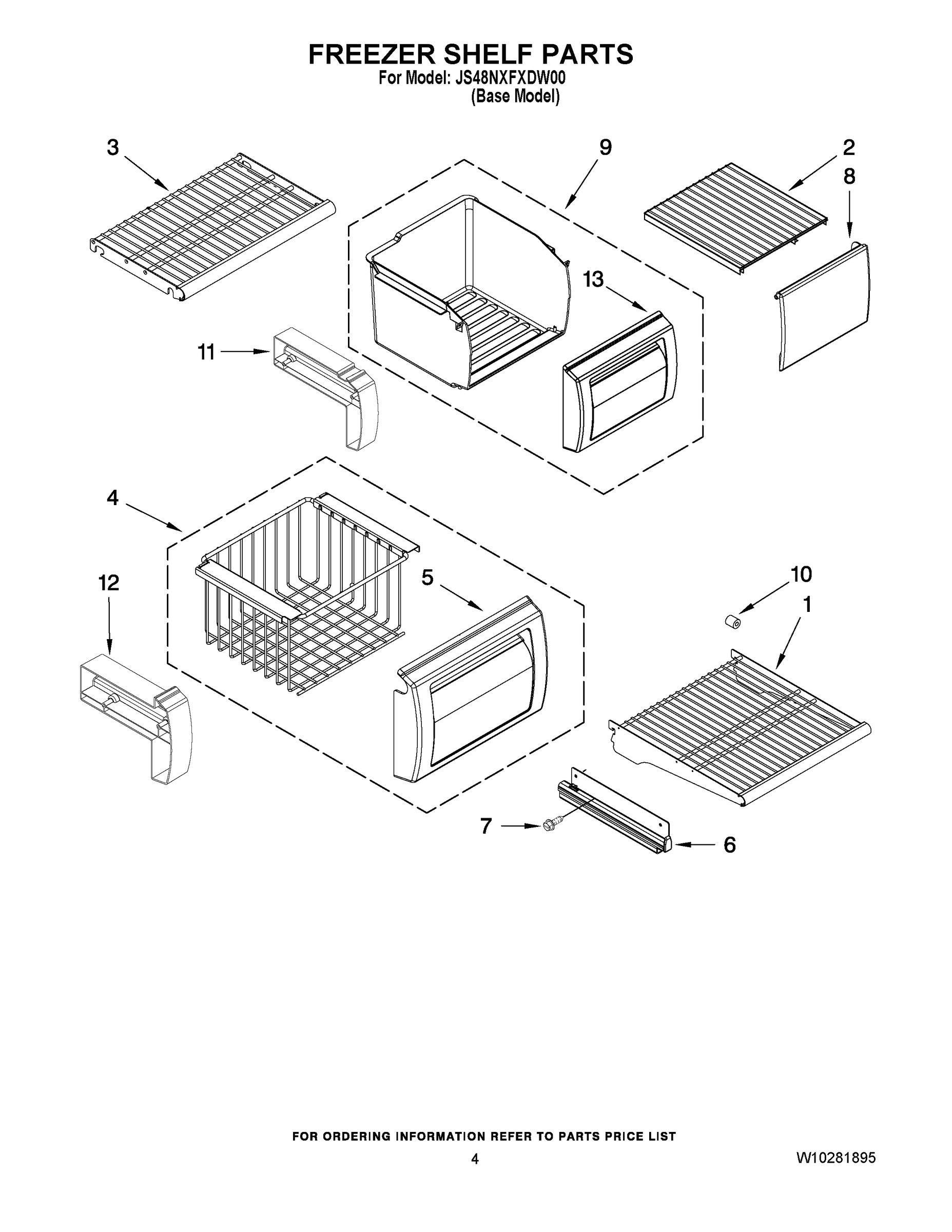 03 - FREEZER SHELF PARTS