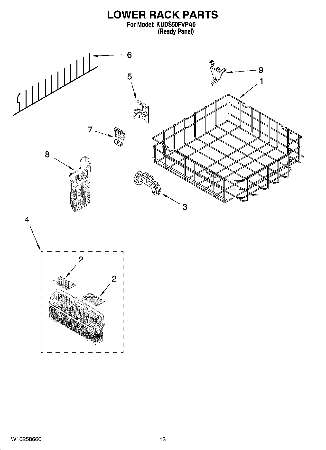 10 - LOWER RACK PARTS