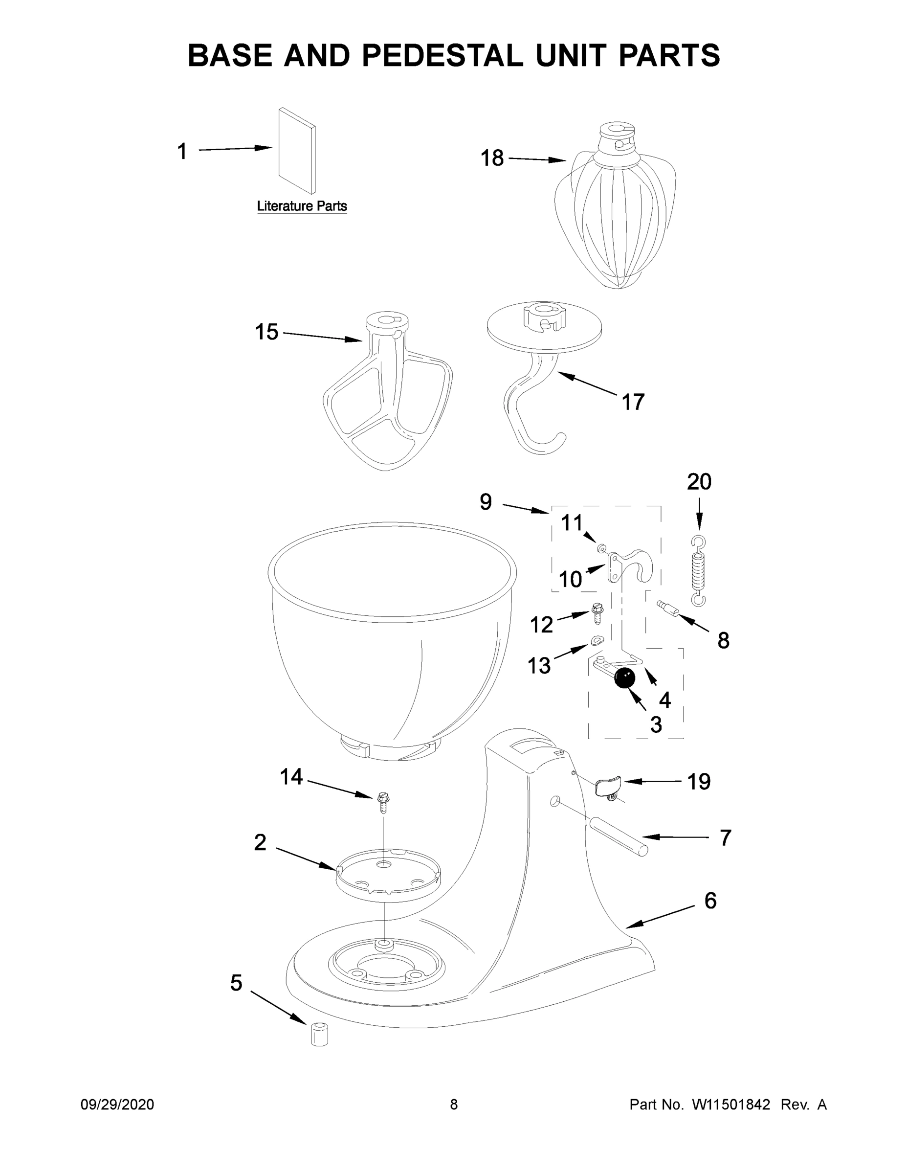 05 - BASE AND PEDESTAL UNIT PARTS
