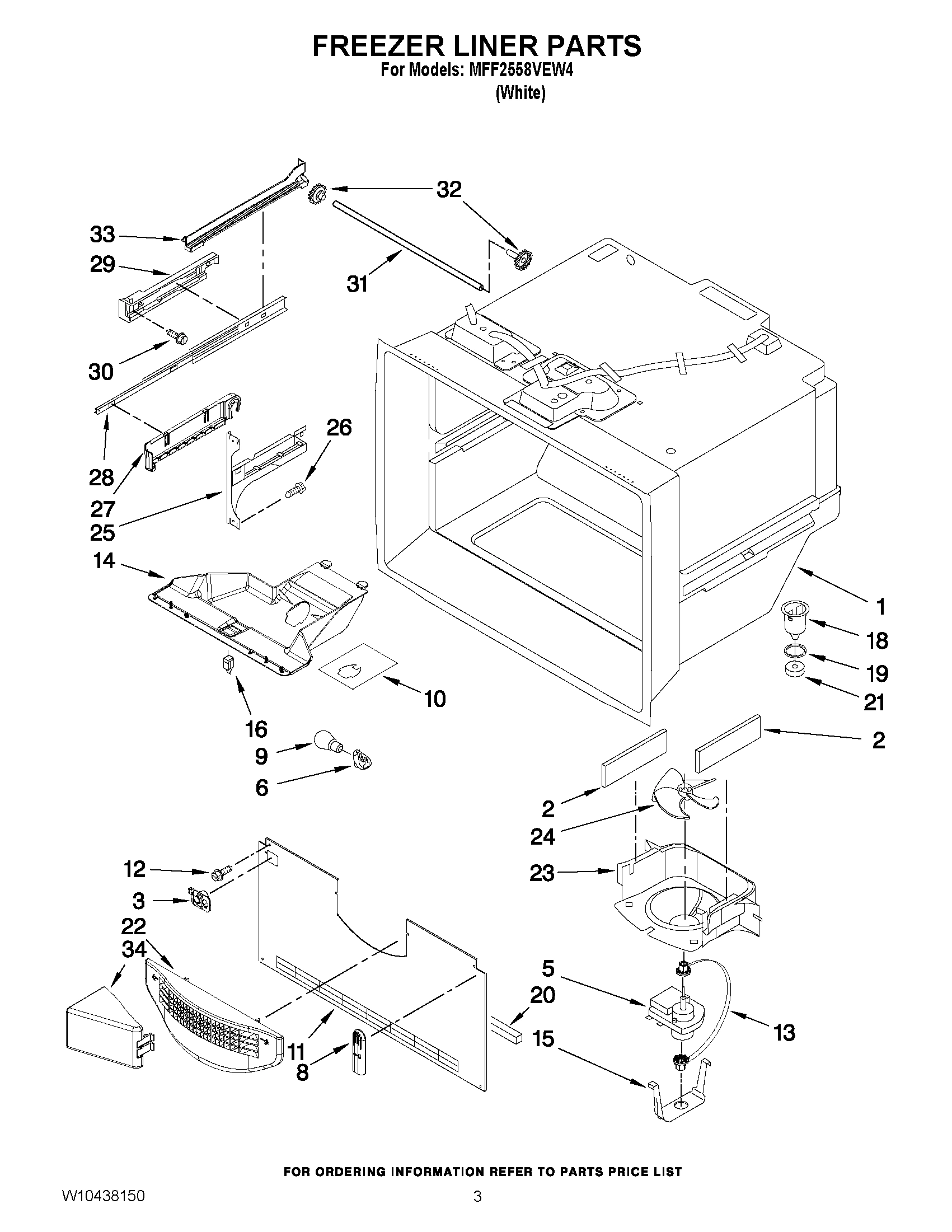 02 - FREEZER LINER PARTS
