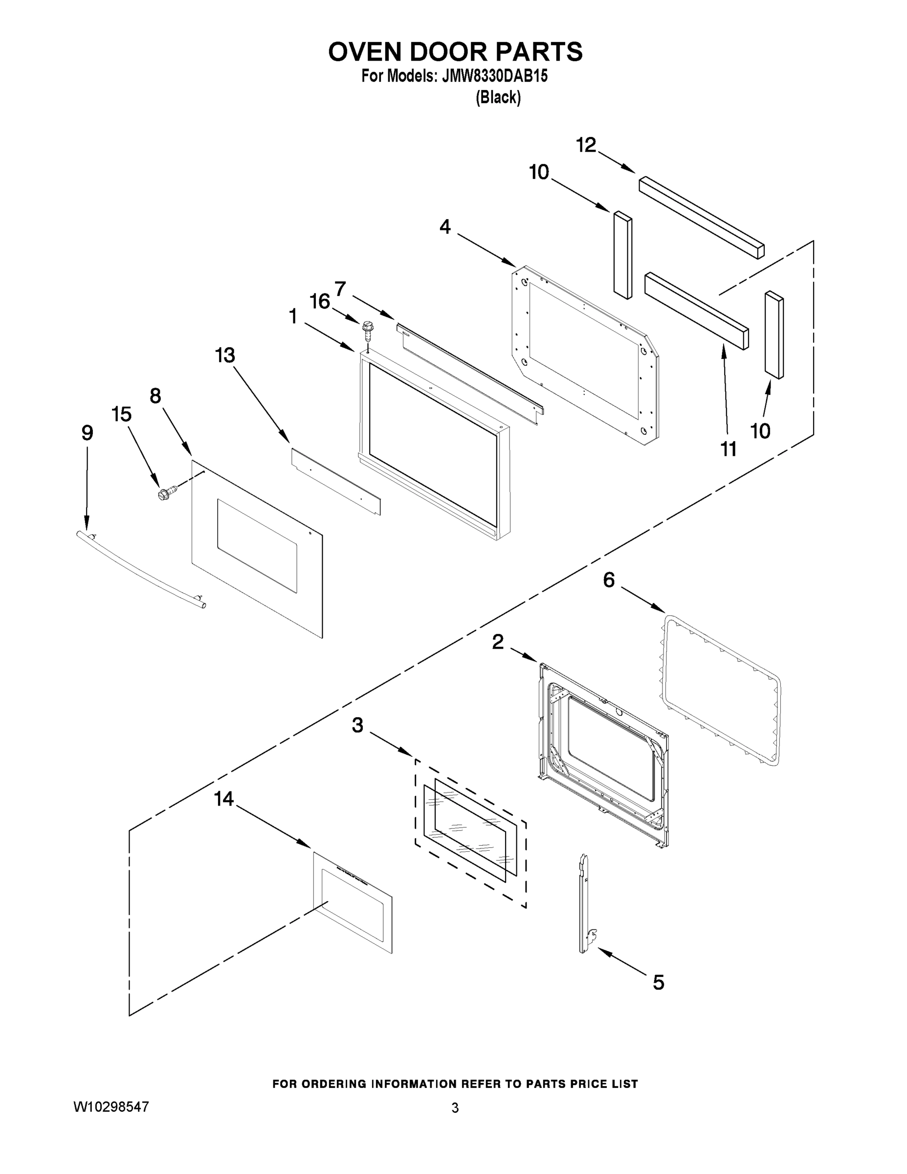 02 - OVEN DOOR PARTS
