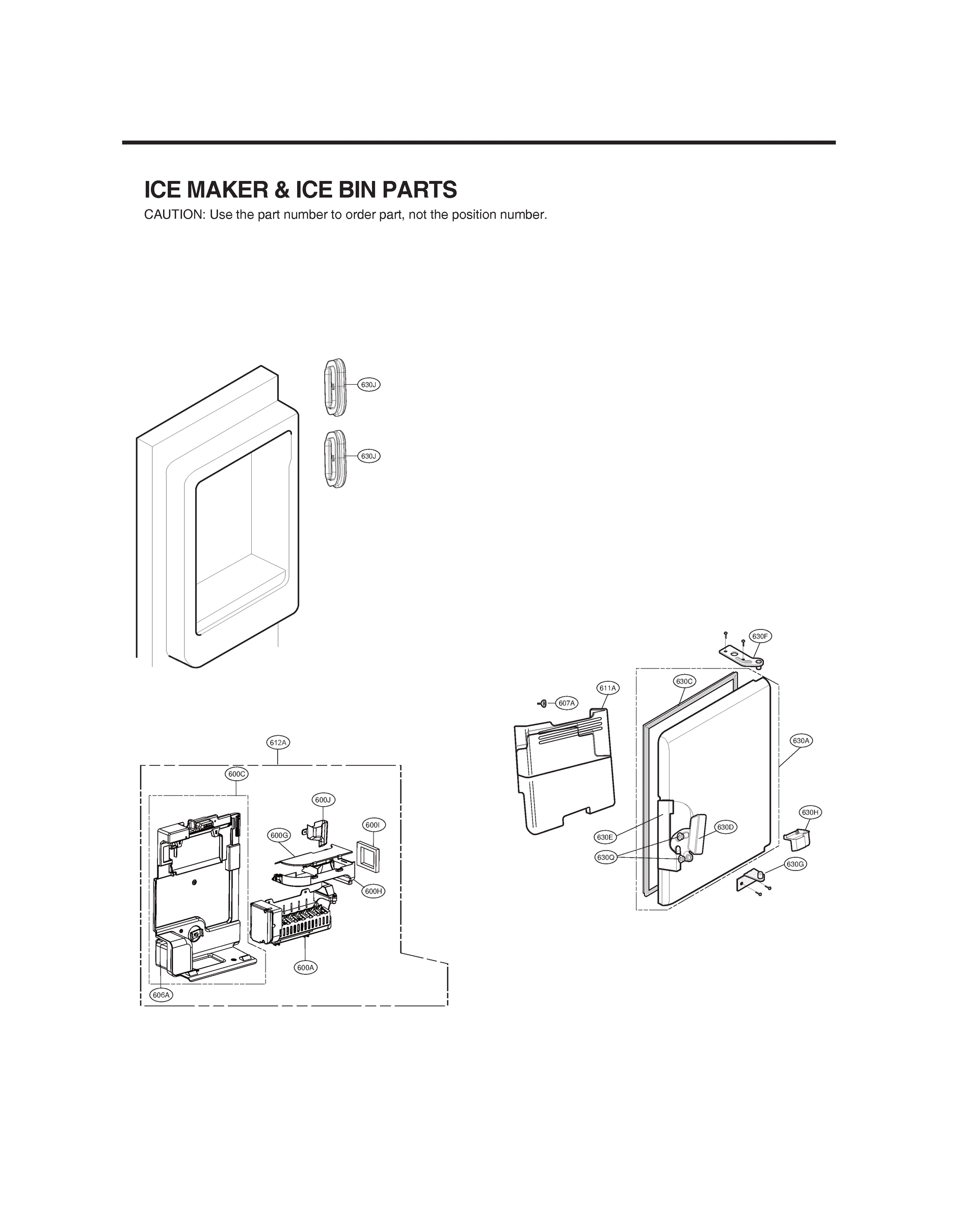 ICE MAKER & ICE BIN PARTS